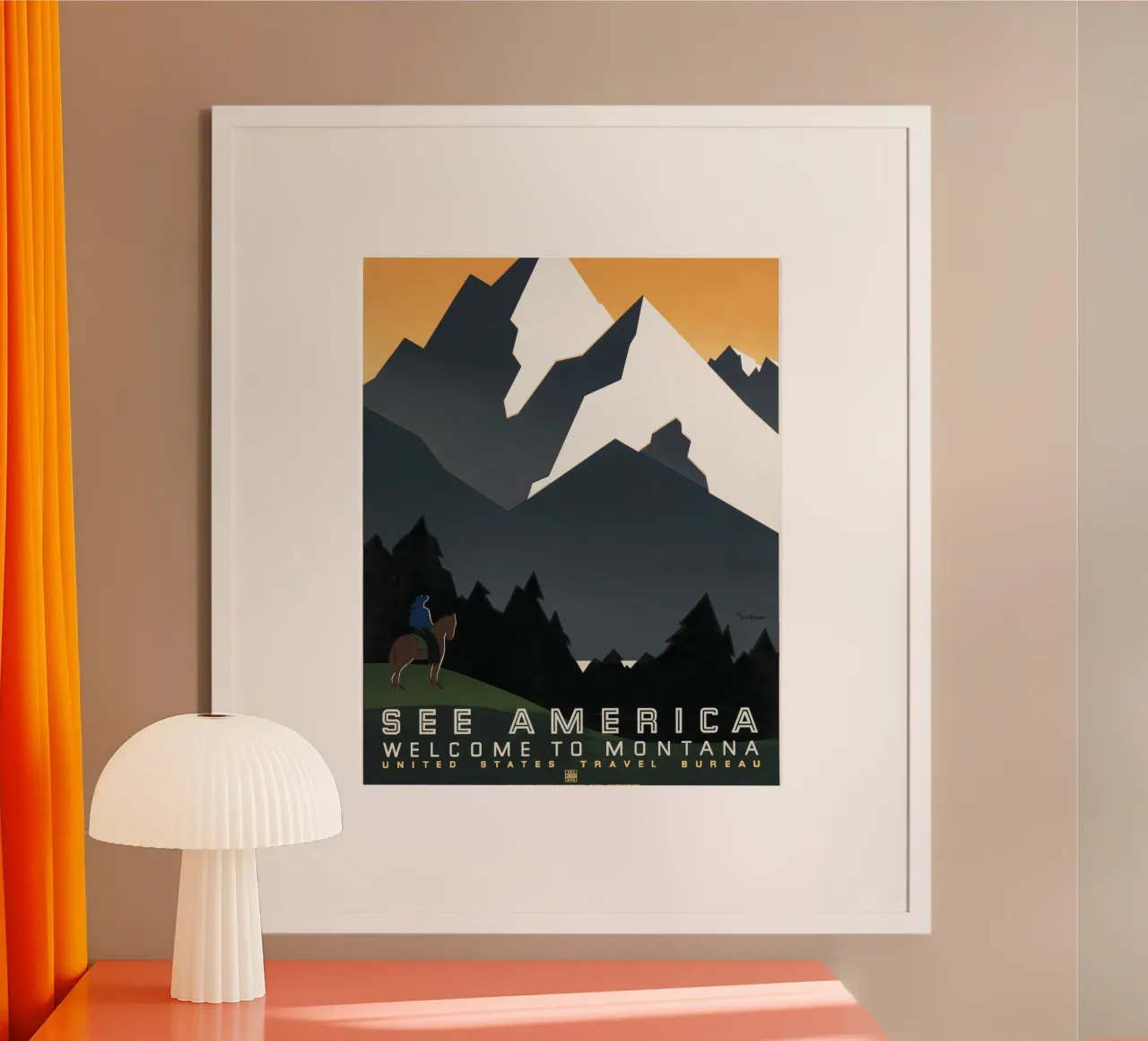 Siehe Amerika Montana WPA Travel Poster Mitte des Jahrhunderts Kunst Poster von homdeco
