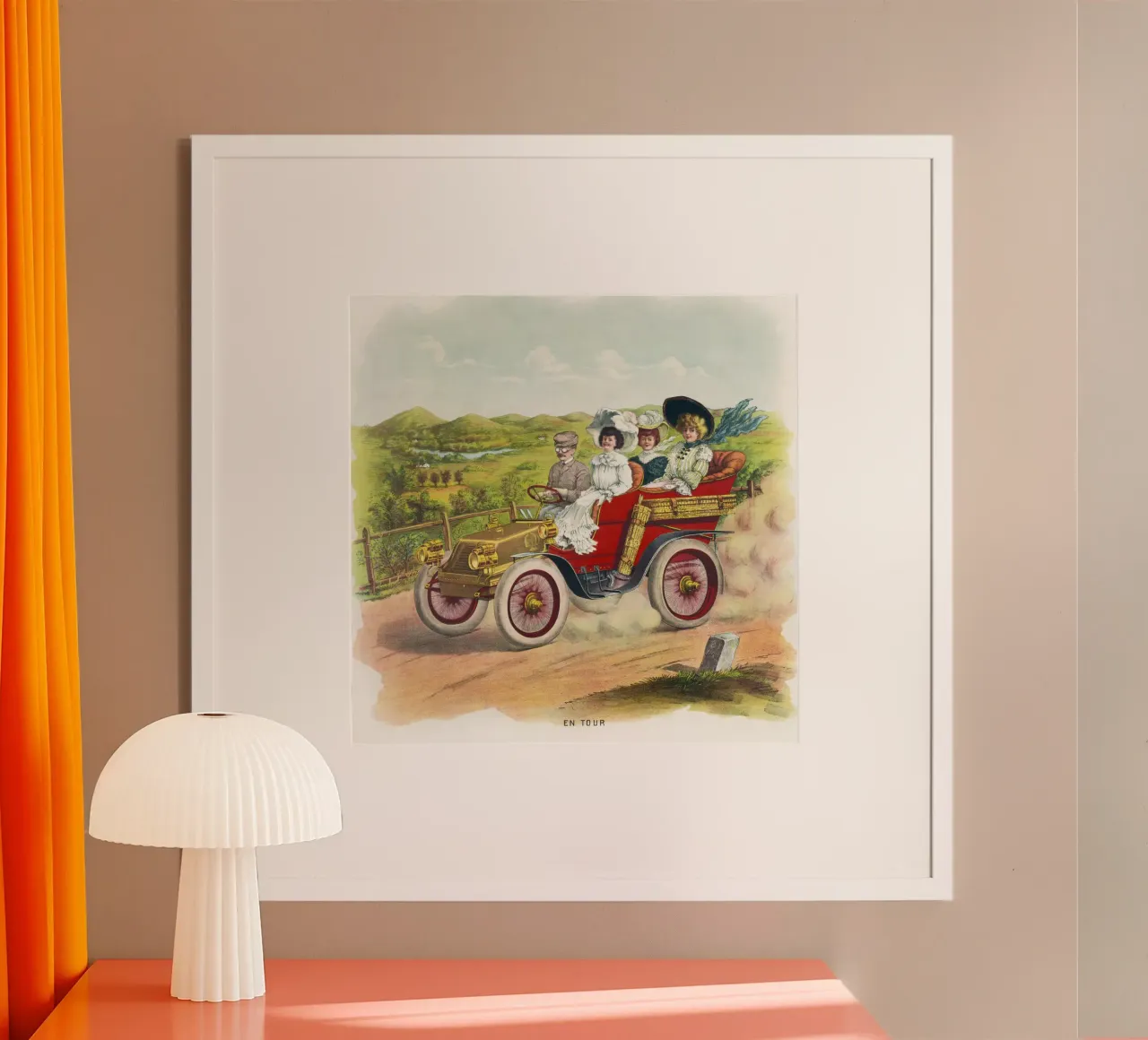 Poster turistico per auto d'epoca Stampa d'arte automobilistica retrò poster da homdeco