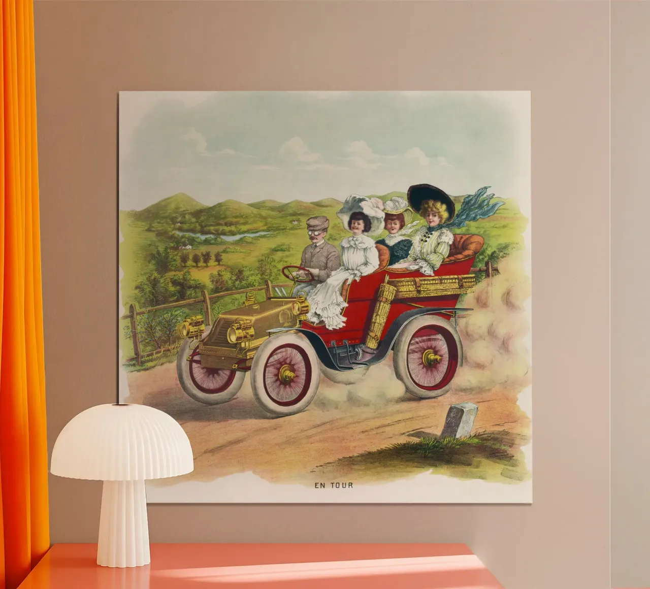 Poster turistico per auto d'epoca Stampa d'arte automobilistica retrò poster da homdeco