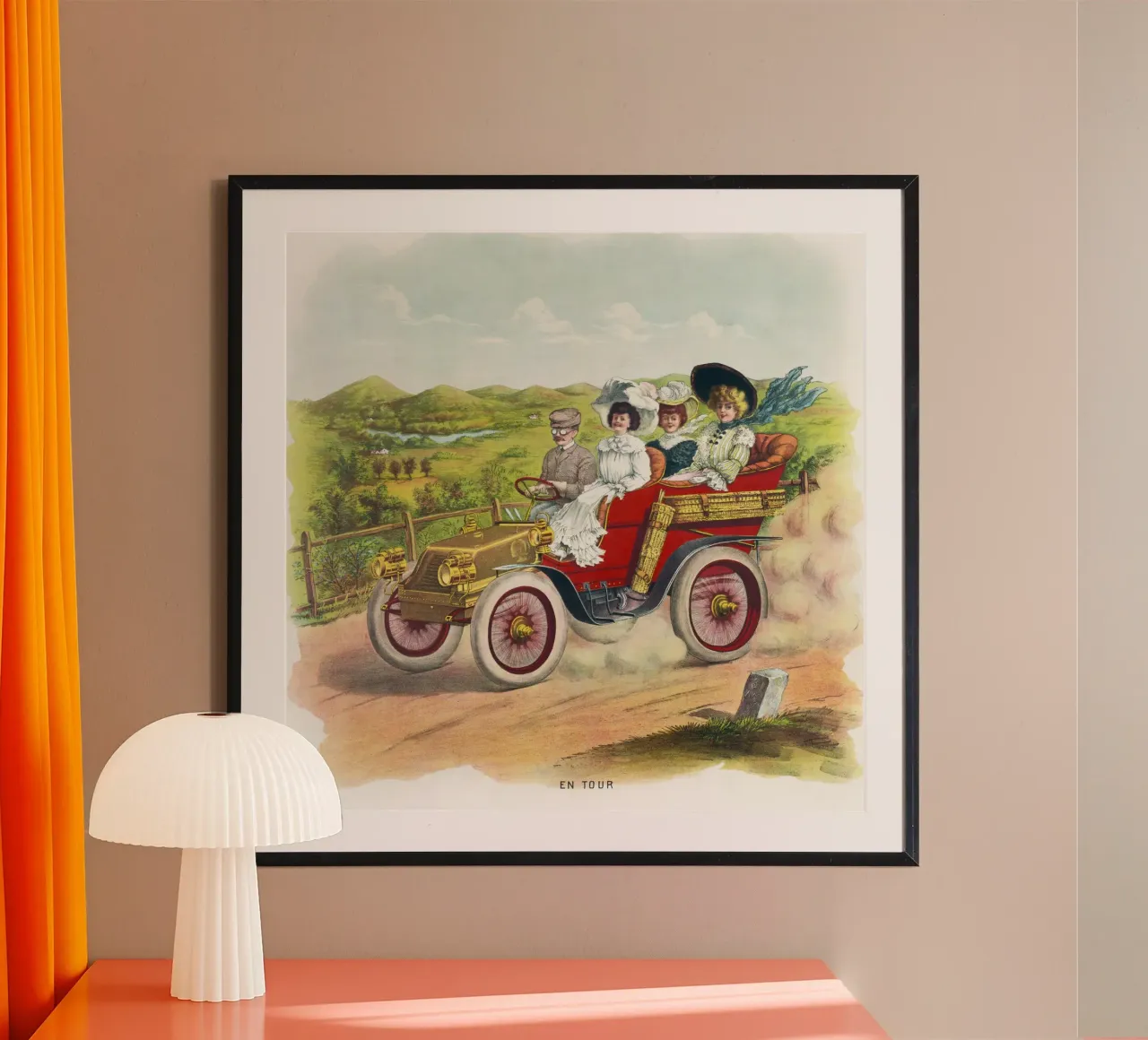 Poster turistico per auto d'epoca Stampa d'arte automobilistica retrò poster da homdeco