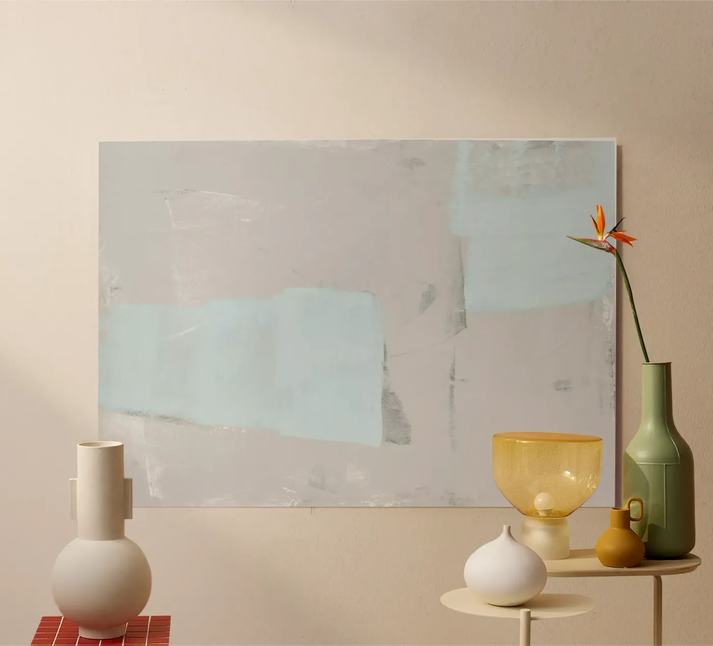 pale blue and grey pannello forex da IRIS LEHNHARDT FINE ART
