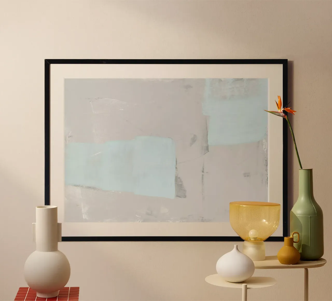 pale blue and grey poster da IRIS LEHNHARDT FINE ART