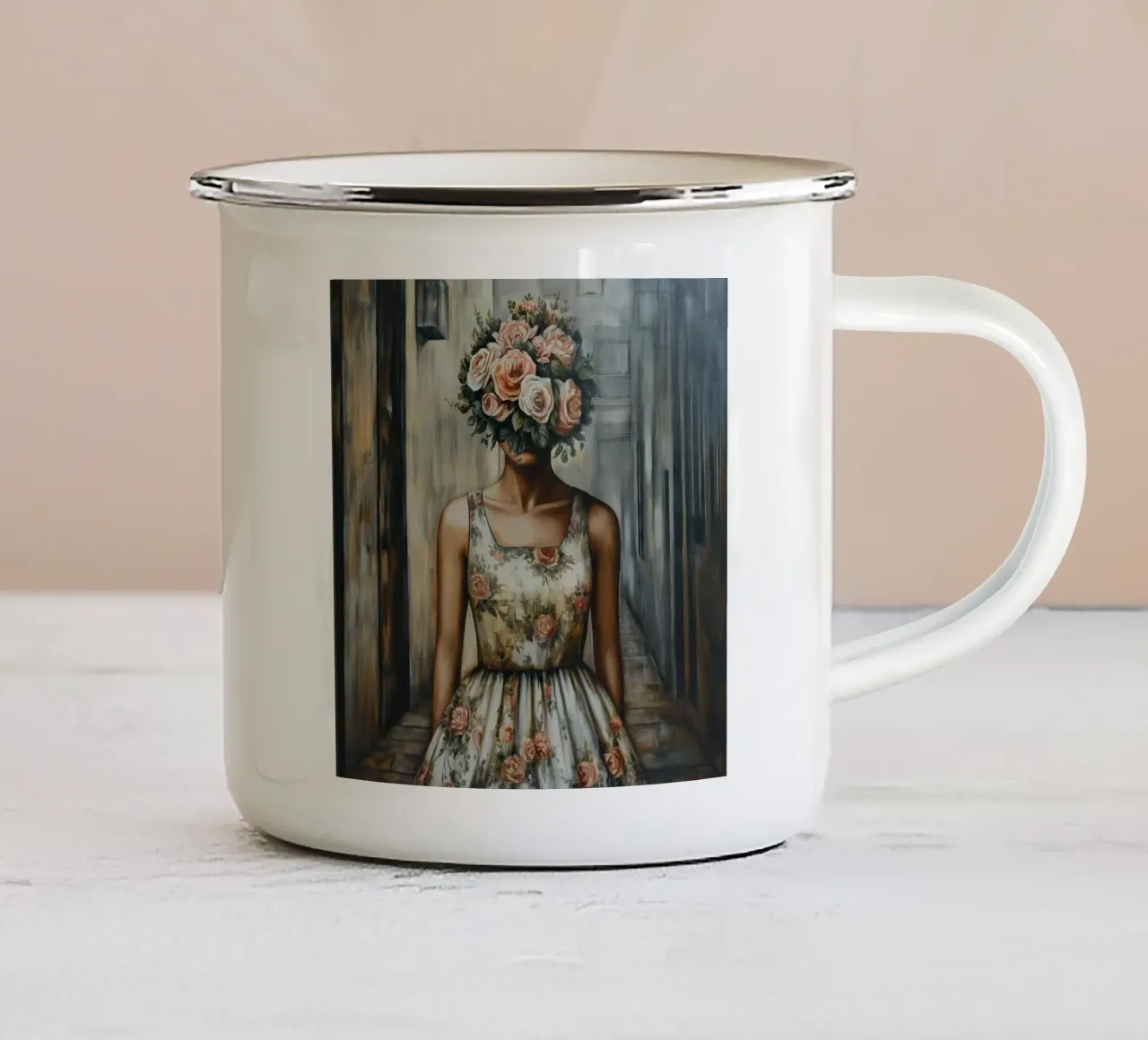 Mente bella come un fiore tazza in smalto da Motivate-Today