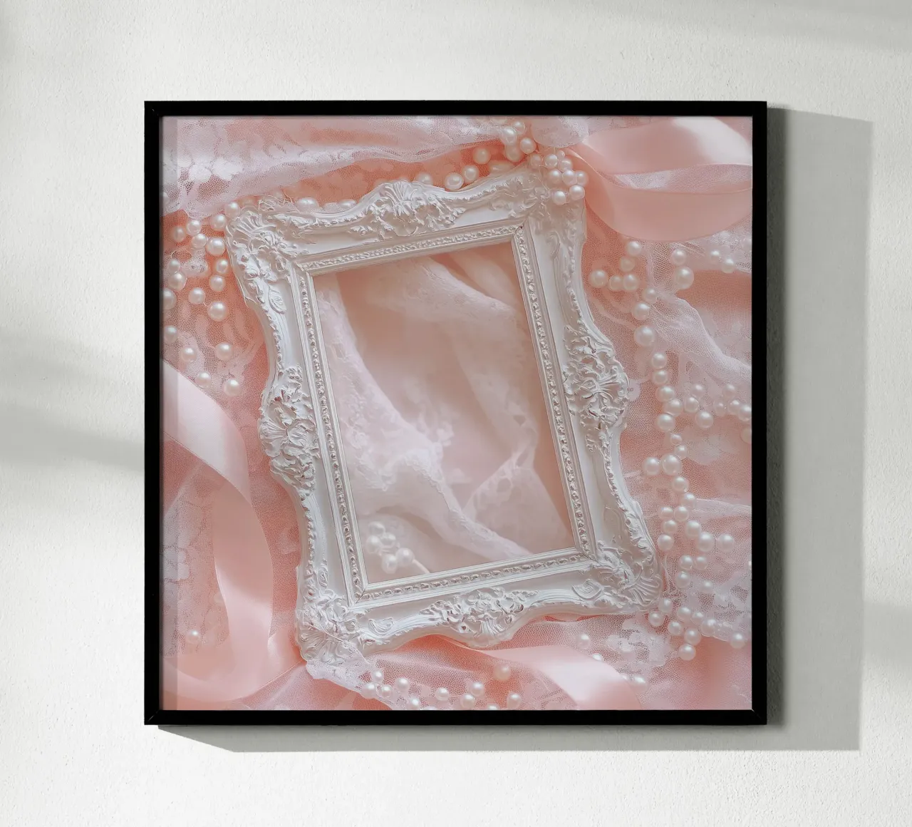 Sussurri in rosa poster con telaio in plastica da StillVibe Home