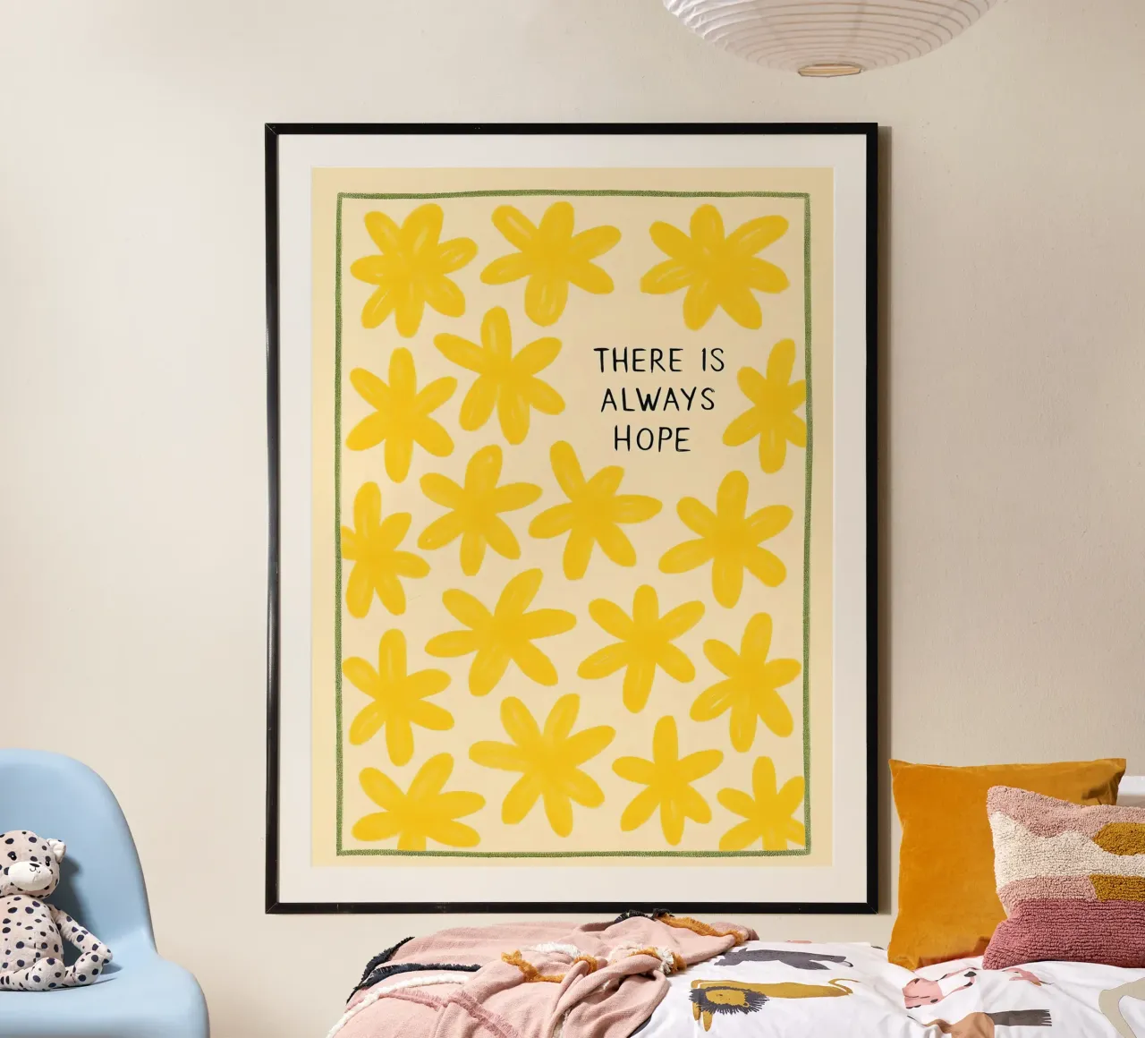 C'è sempre speranza poster con telaio in legno da 🥝 KIWI STORE