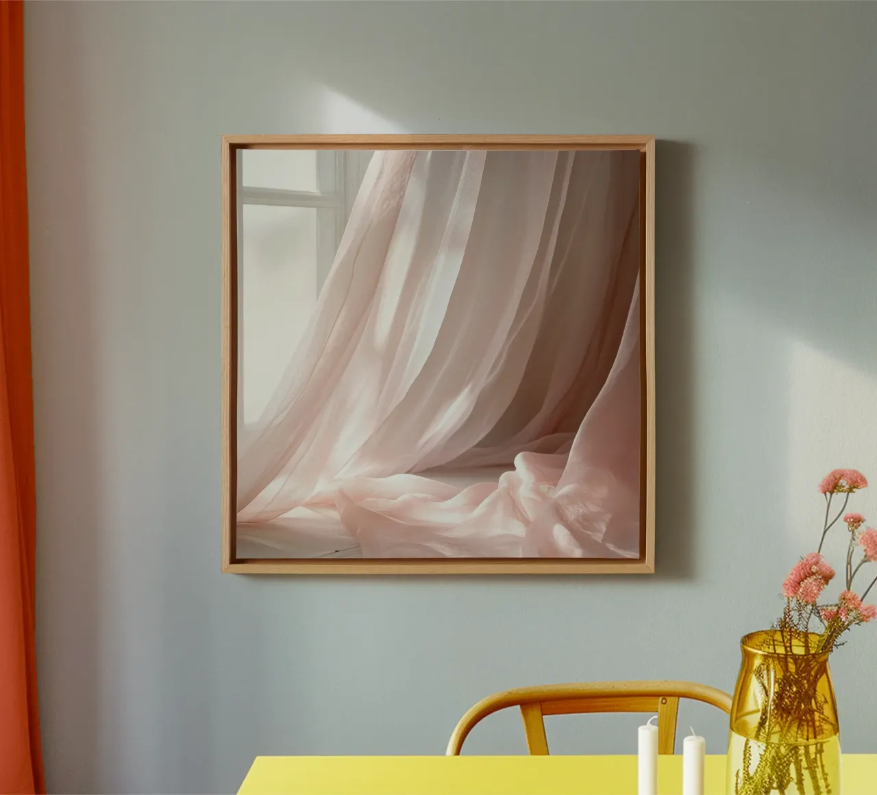 Lampo di luce di colore bianco tela con Cornice a cassetta da StillVibe Home