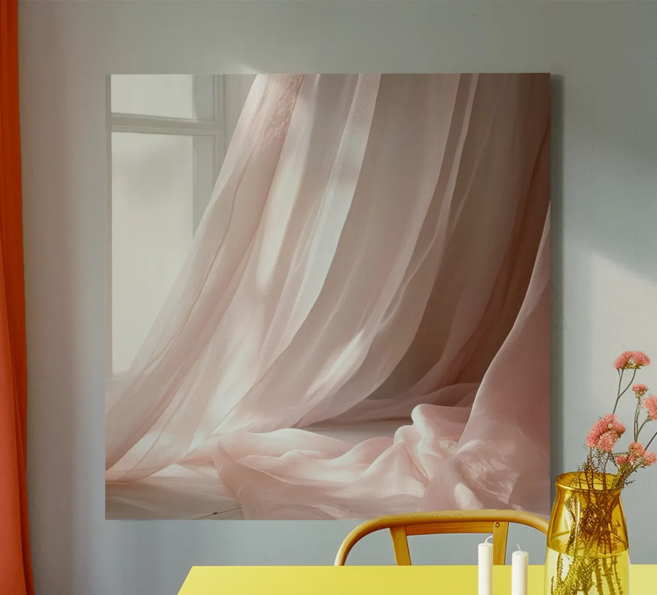 Lampo di luce di colore bianco tela con Cornice a cassetta da StillVibe Home