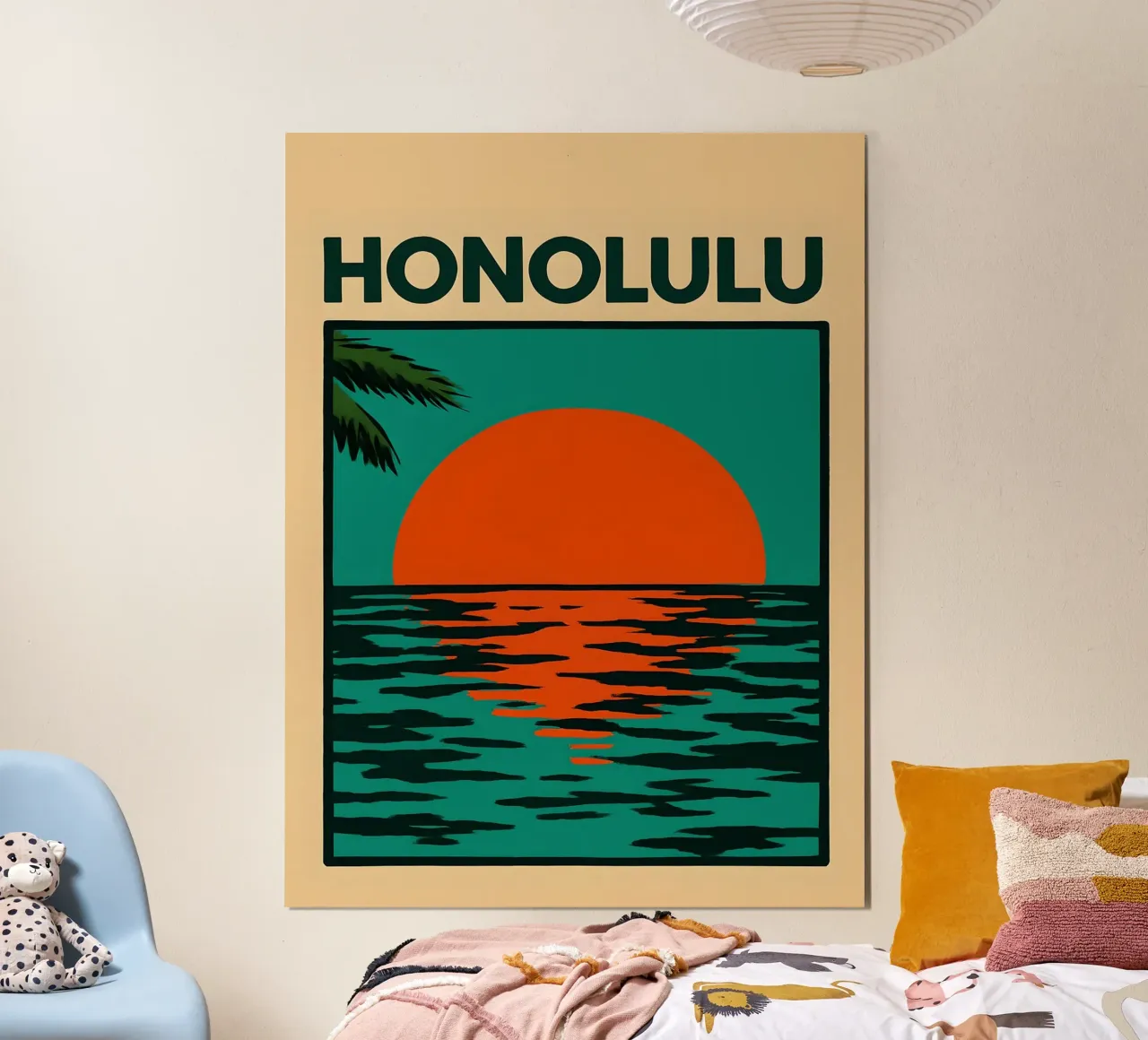 Honolulu vintage retro poster poster da 🥝 KIWI STORE