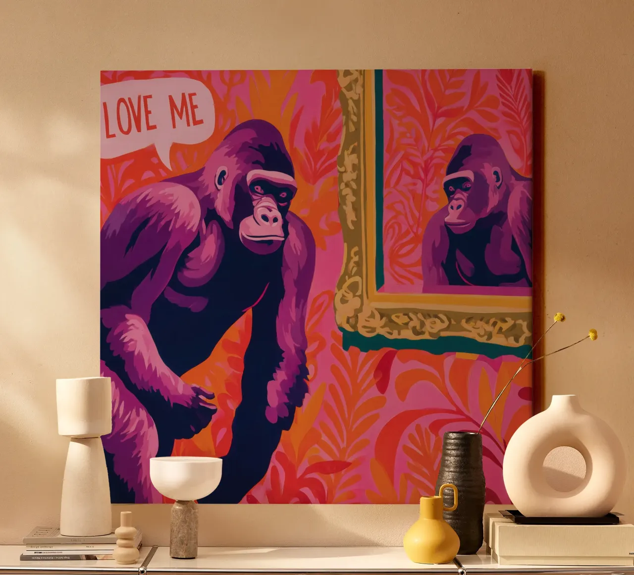 Narcisismo e amore per se stessi | Riflessione sulla pop art tela con Cornice a cassetta da Autofocus