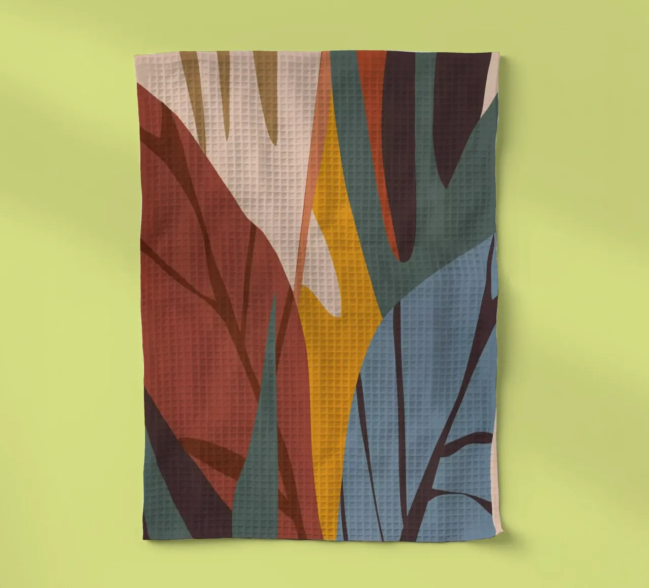 Abstract Art Jungle tea towel by ThingDesign