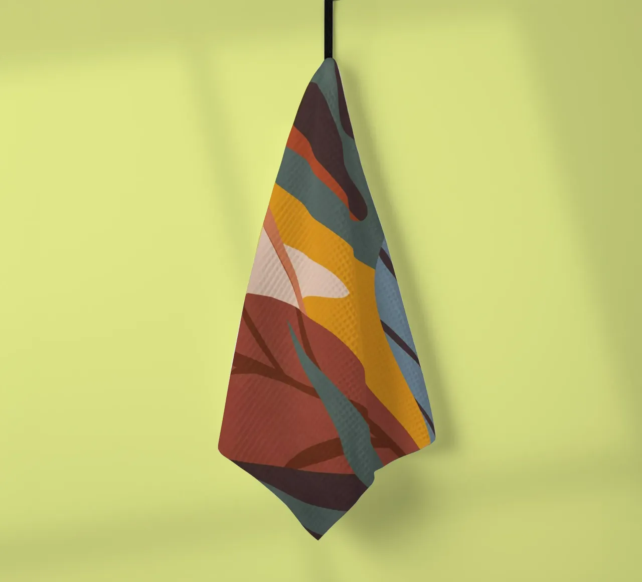 Abstract Art Jungle tea towel by ThingDesign