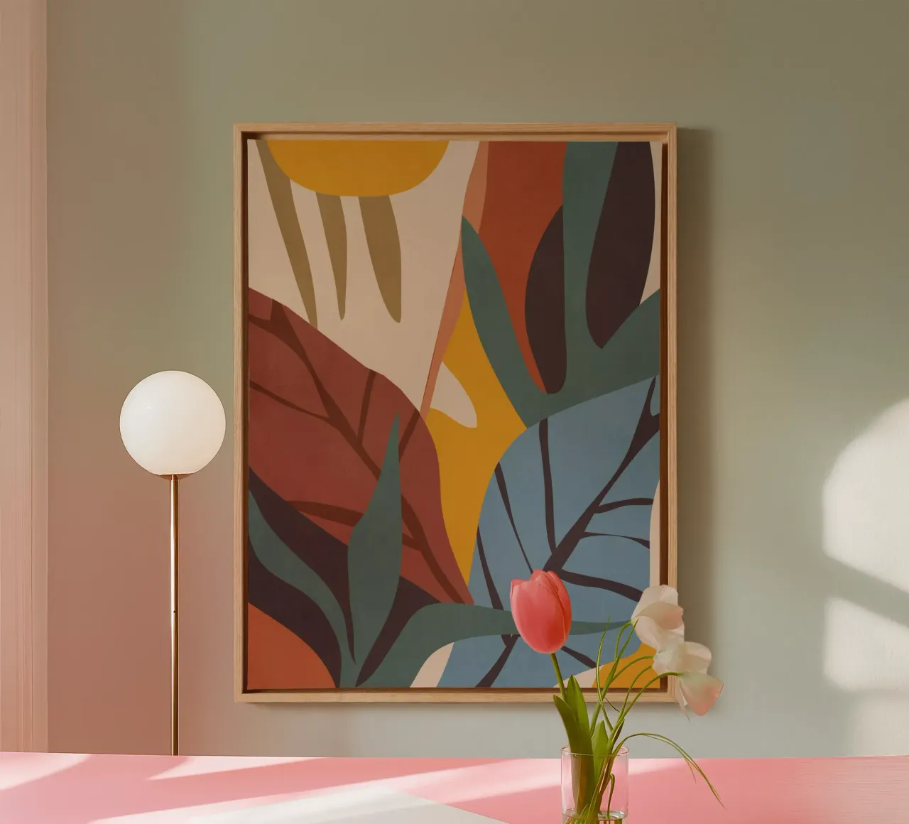 Abstracte kunst jungle canvas met Baklijst van ThingDesign