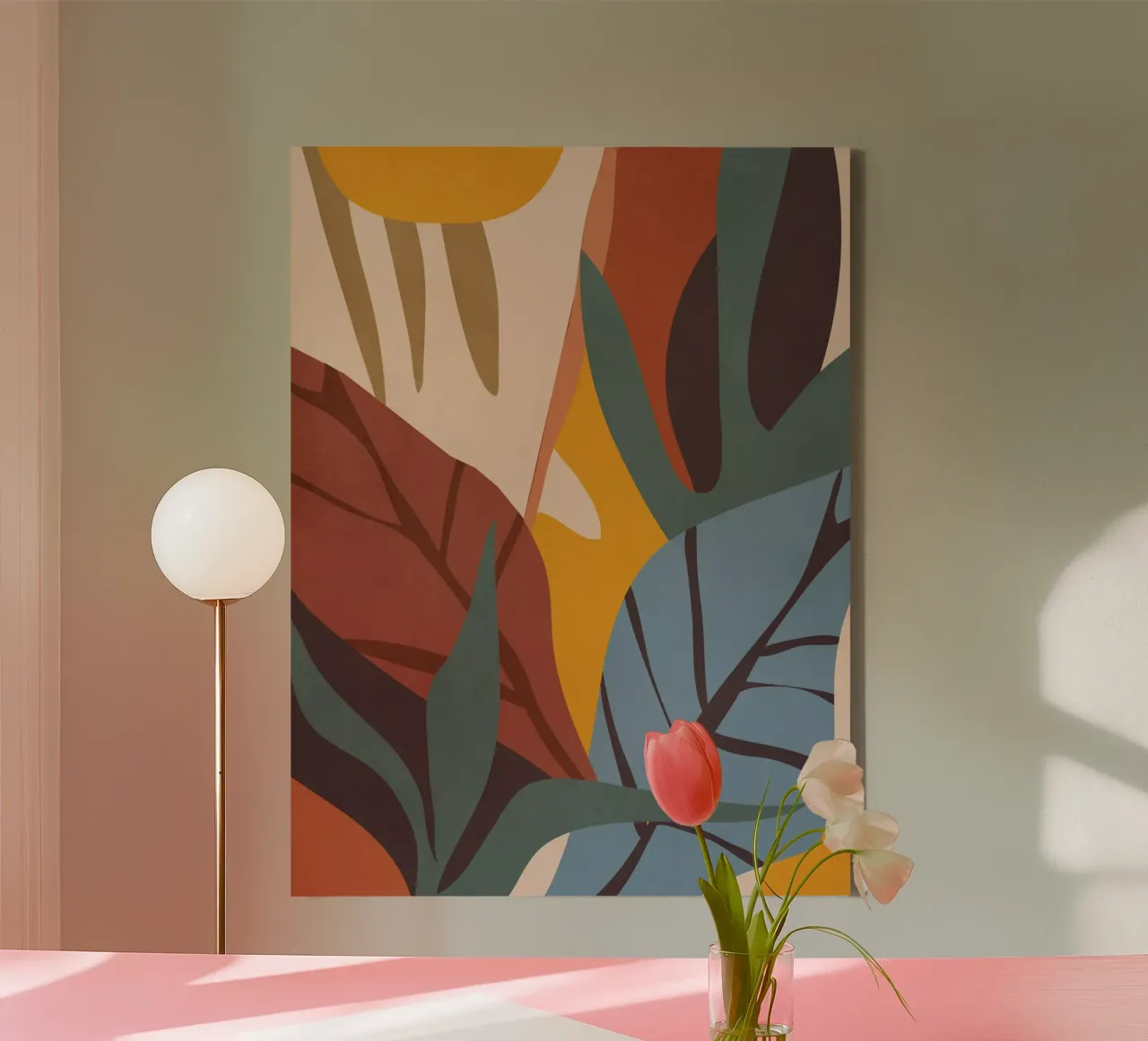 Abstracte kunst jungle canvas met Baklijst van ThingDesign