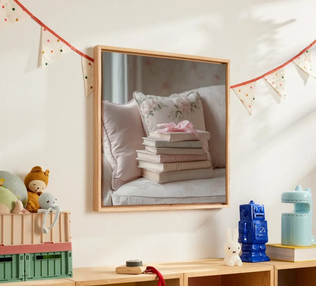 Whispers in Pink canvas met Baklijst van StillVibe Home