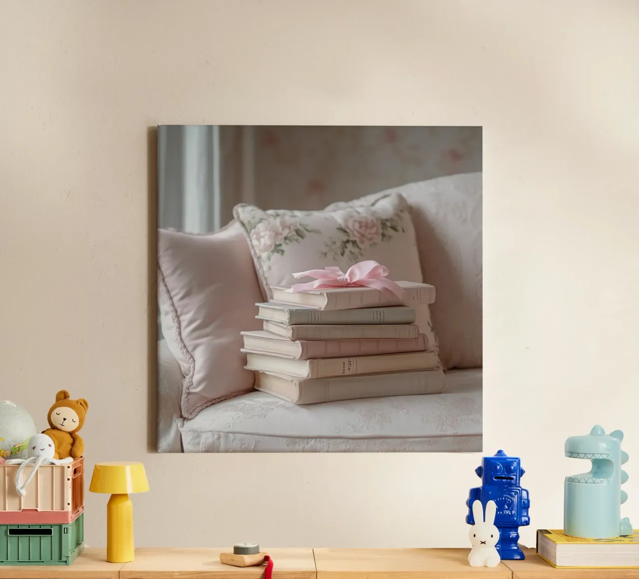 Whispers in Pink canvas met Baklijst van StillVibe Home