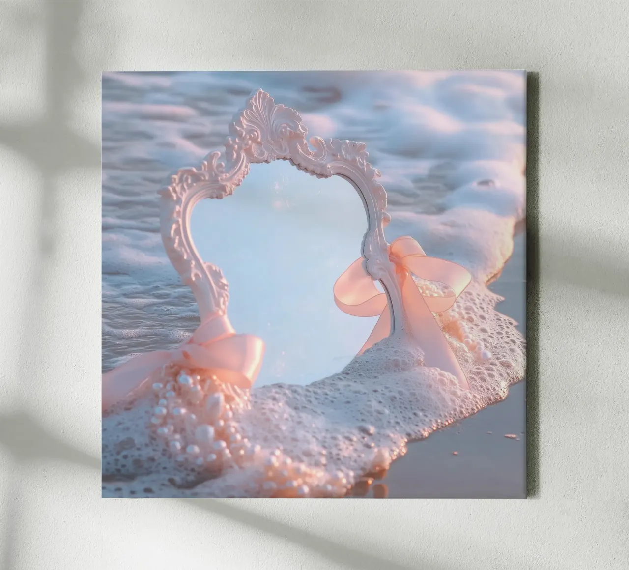Foam Reverie canvas with Floater frame by StillVibe Home
