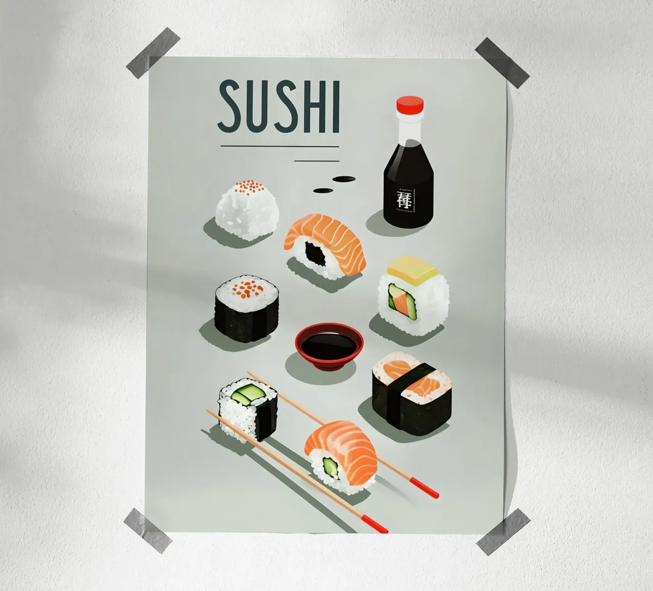 Sushi poster con telaio in alluminio da 🥝 KIWI STORE