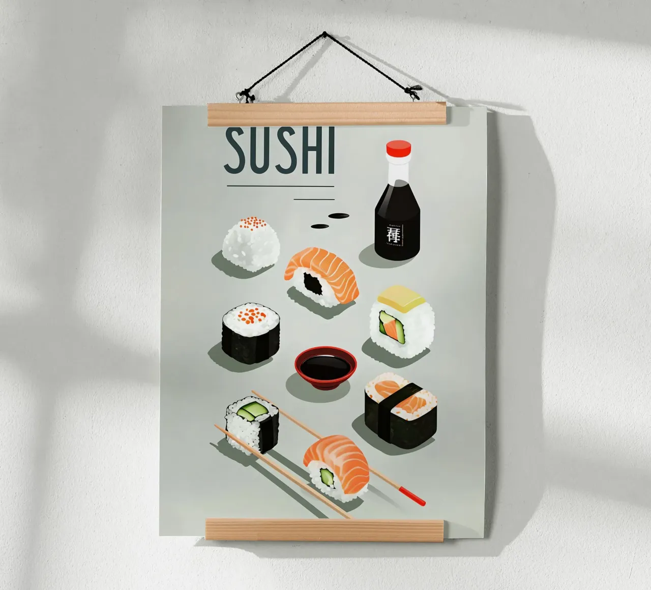 Sushi poster con telaio in alluminio da 🥝 KIWI STORE