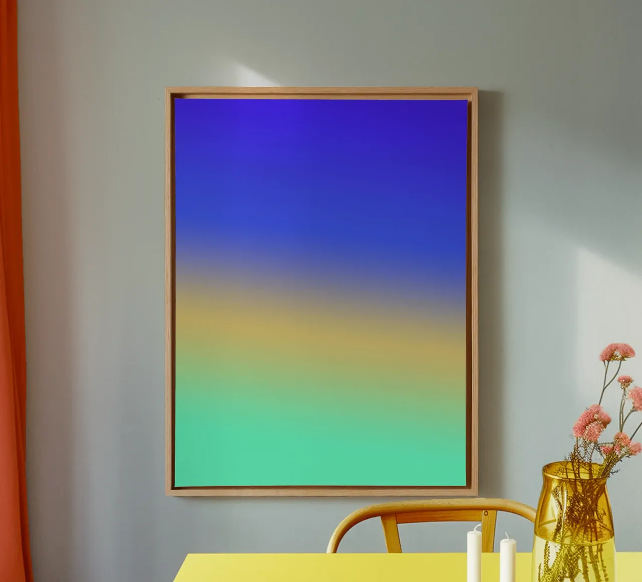 Aube Pastel: il risveglio dei colori tela con Cornice a cassetta da Abstract and Patterns