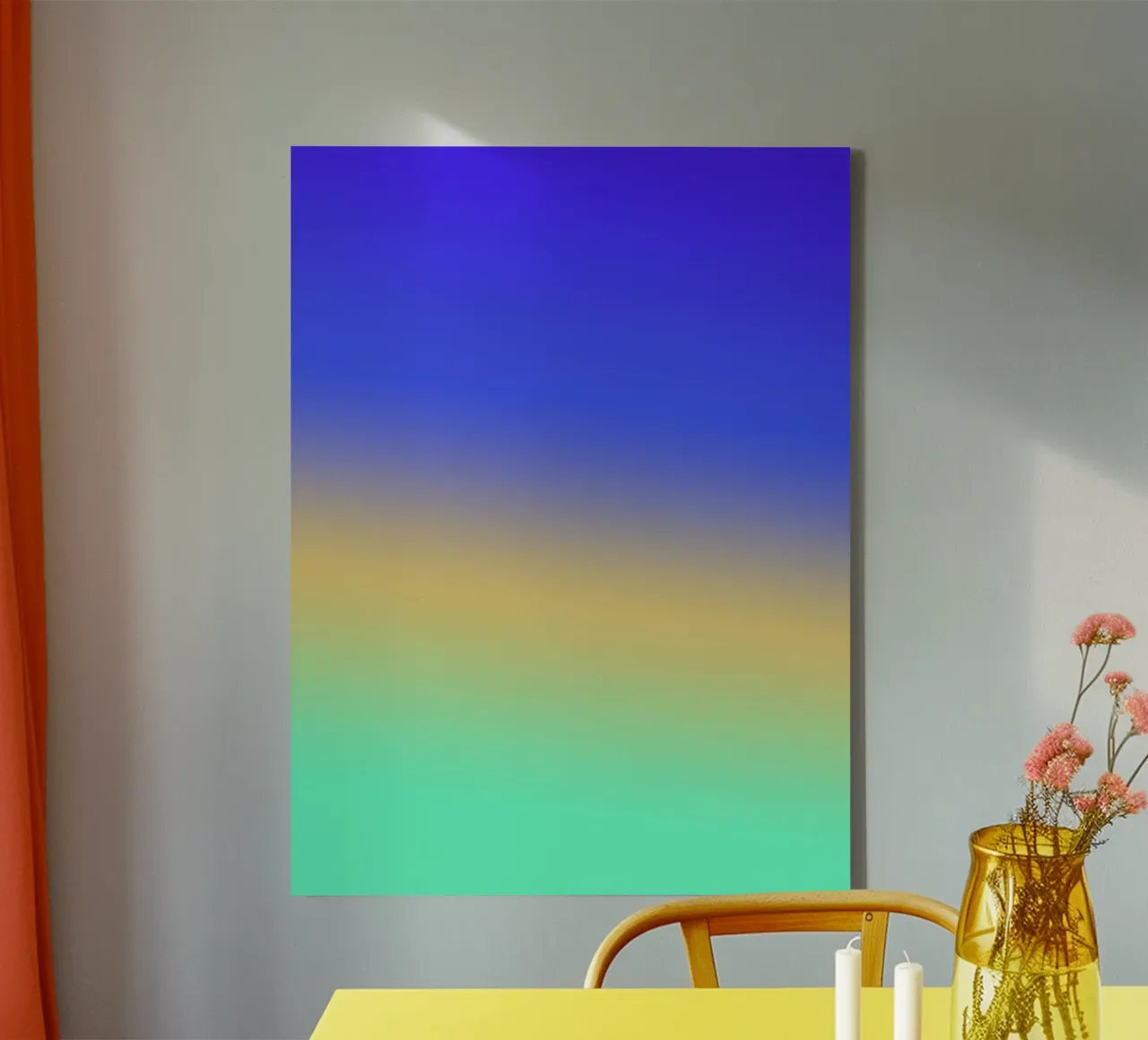 Aube Pastel: il risveglio dei colori tela con Cornice a cassetta da Abstract and Patterns