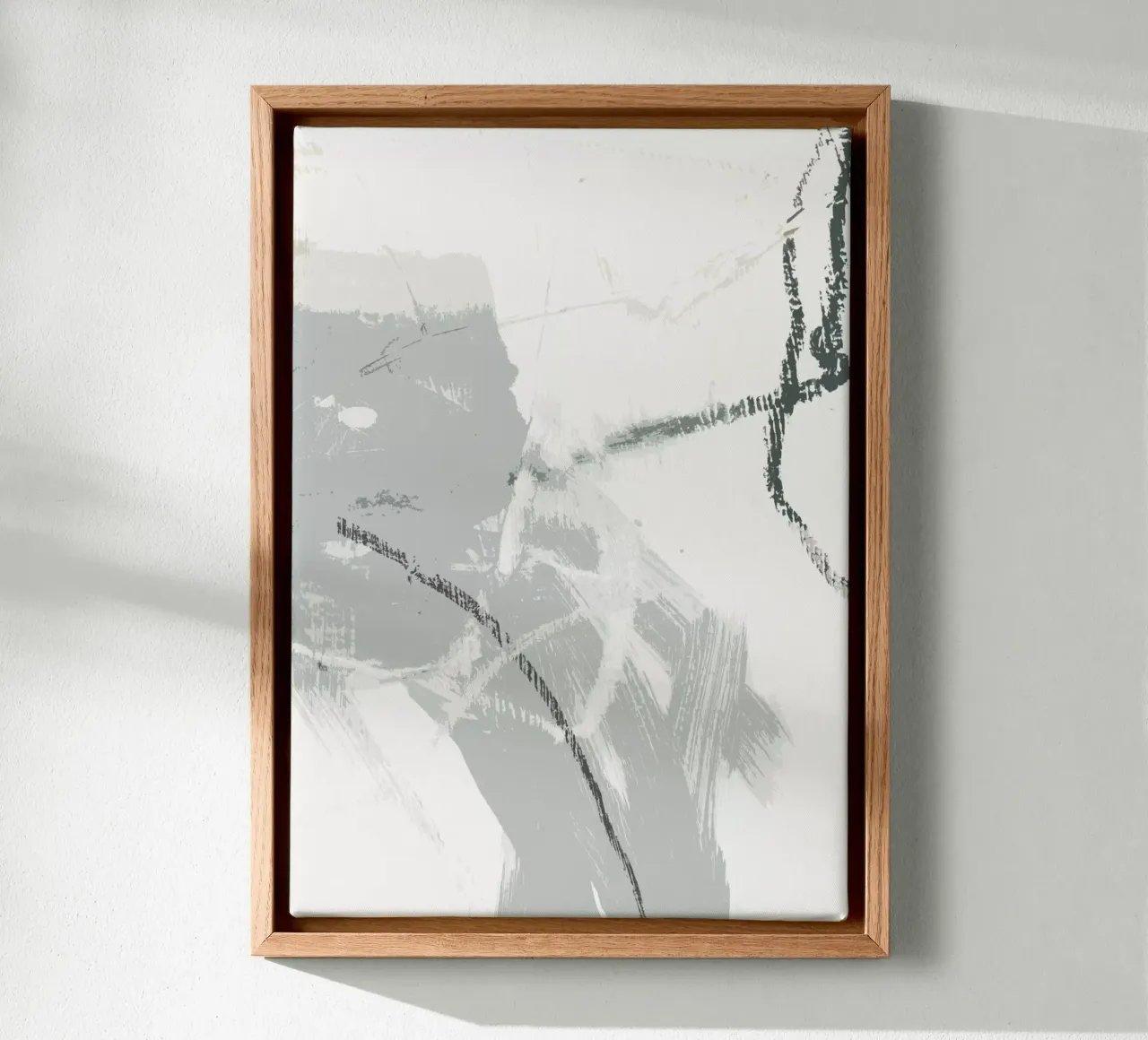 neutral modern texture 1 canvas met Baklijst van IRIS LEHNHARDT FINE ART