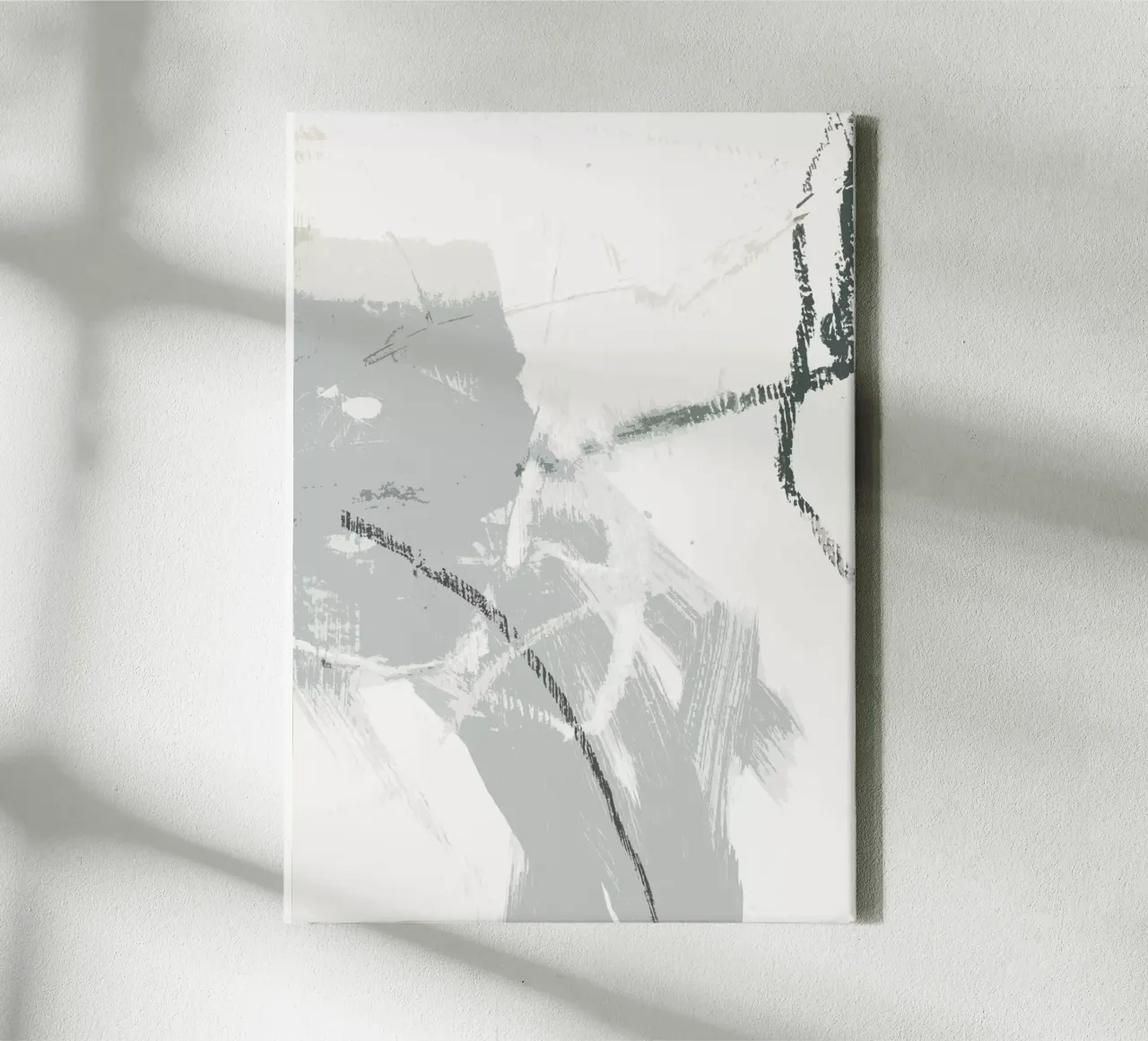 neutral modern texture 1 canvas met Baklijst van IRIS LEHNHARDT FINE ART