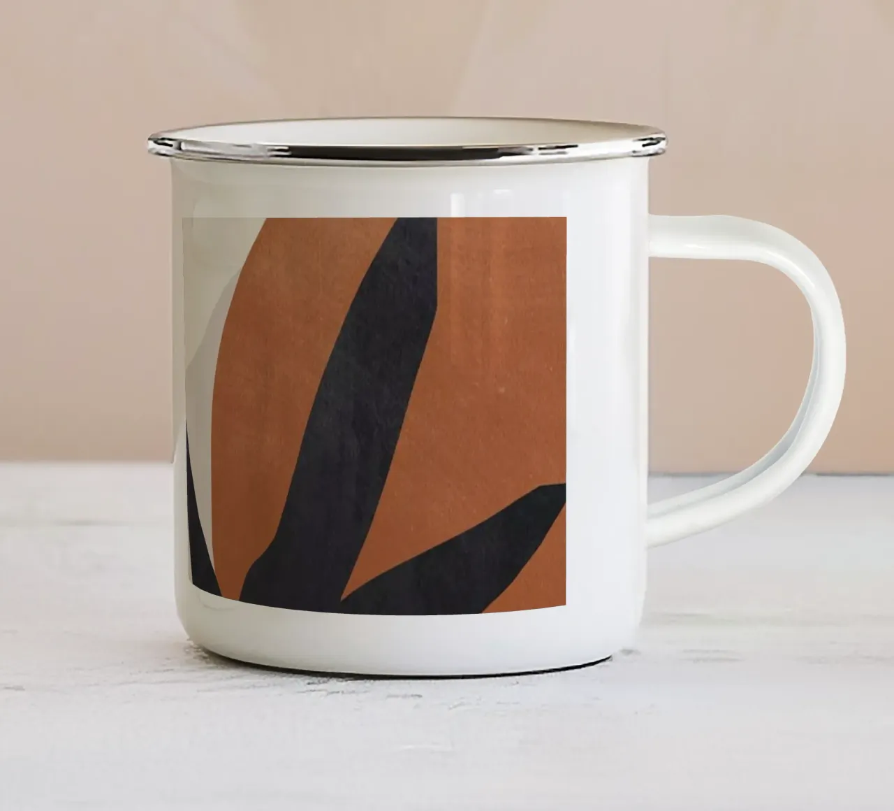 Abstracte kunst 49 emaille mok van ThingDesign