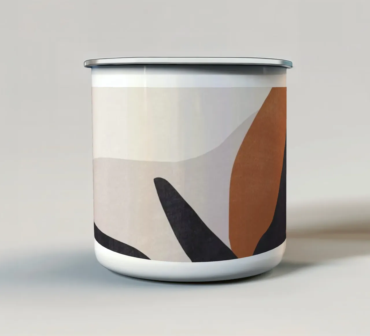 Abstracte kunst 49 emaille mok van ThingDesign