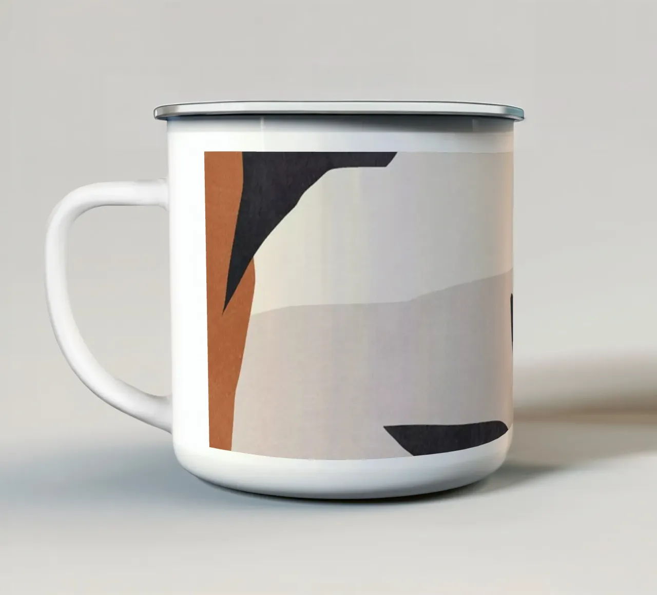 Abstracte kunst 49 emaille mok van ThingDesign