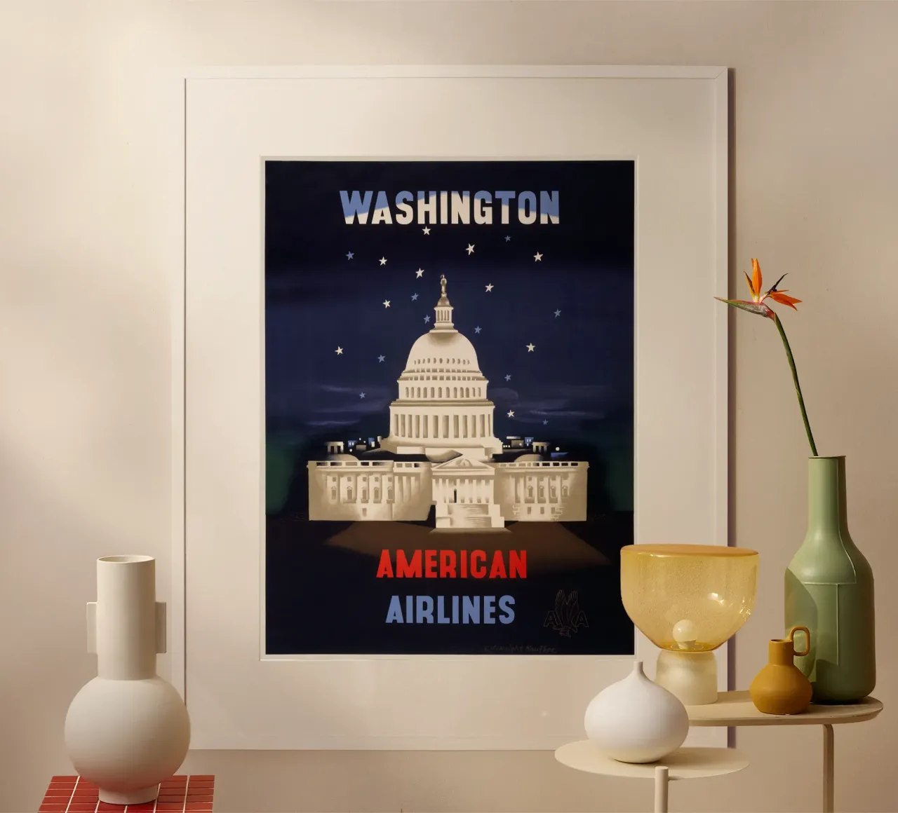 American Airlines Washington DC Poster E. McKnight Kauffer poster da homdeco
