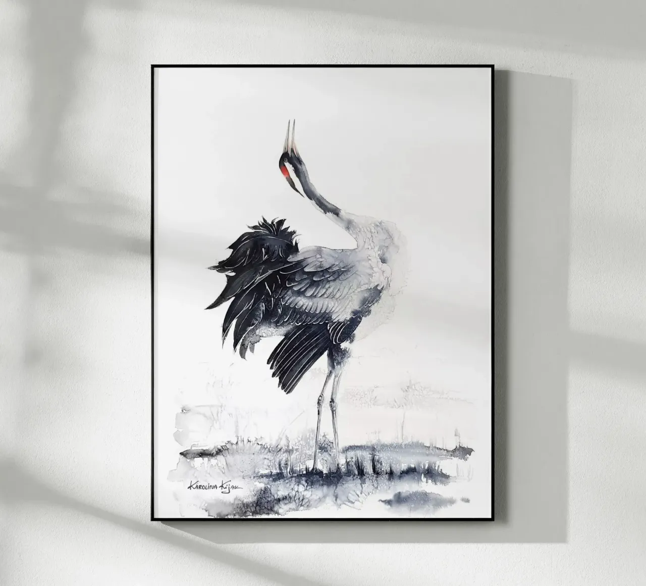 Common crane plexiglass da Karolina Kijak