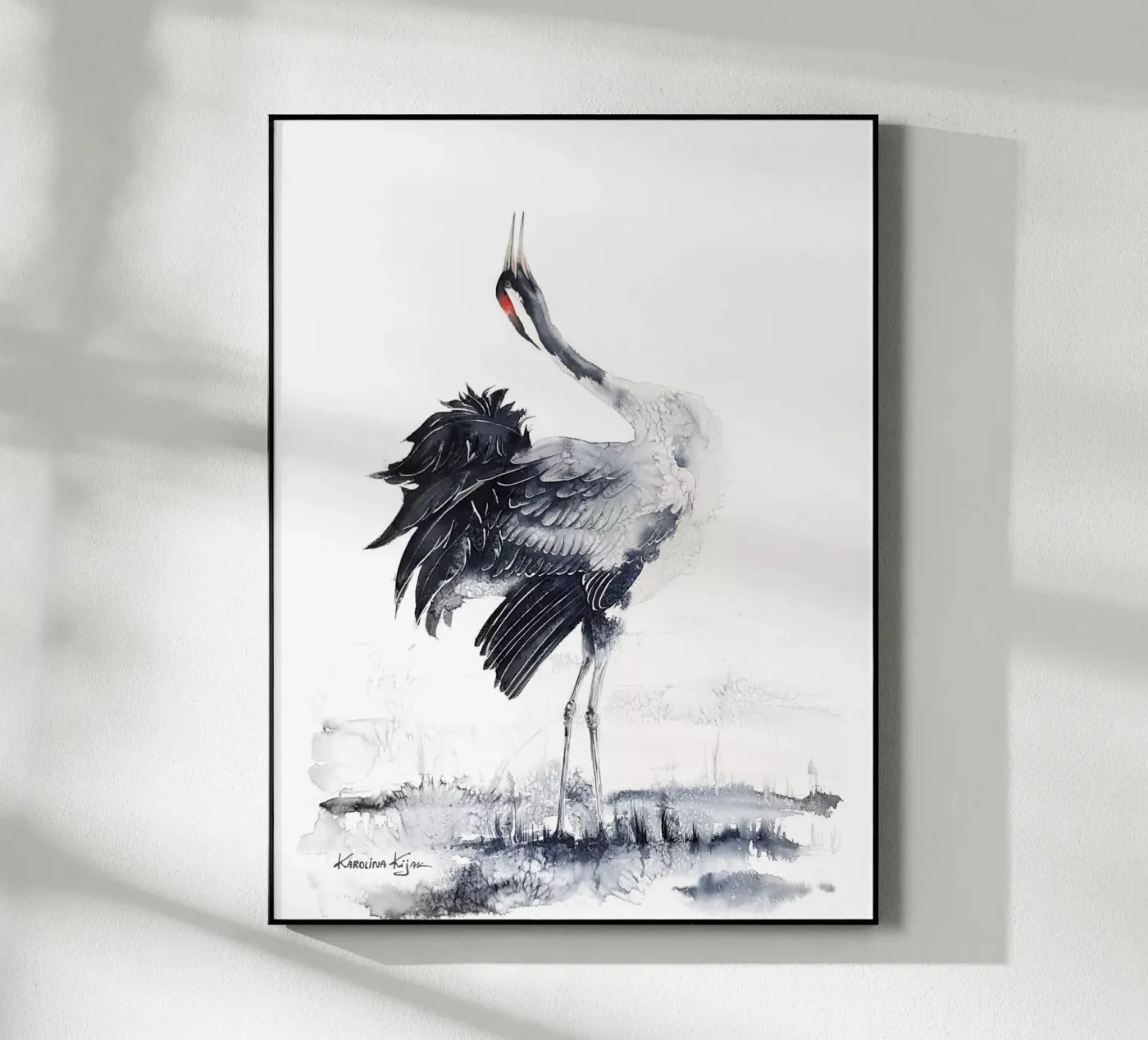 Common crane plexiglass da Karolina Kijak