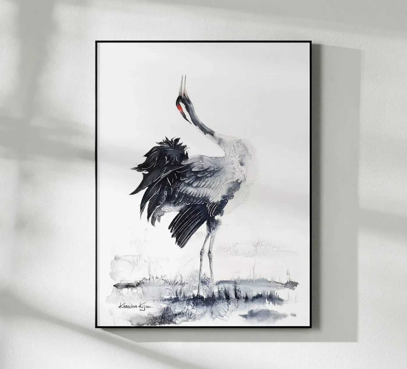 Common crane plexiglas de Karolina Kijak