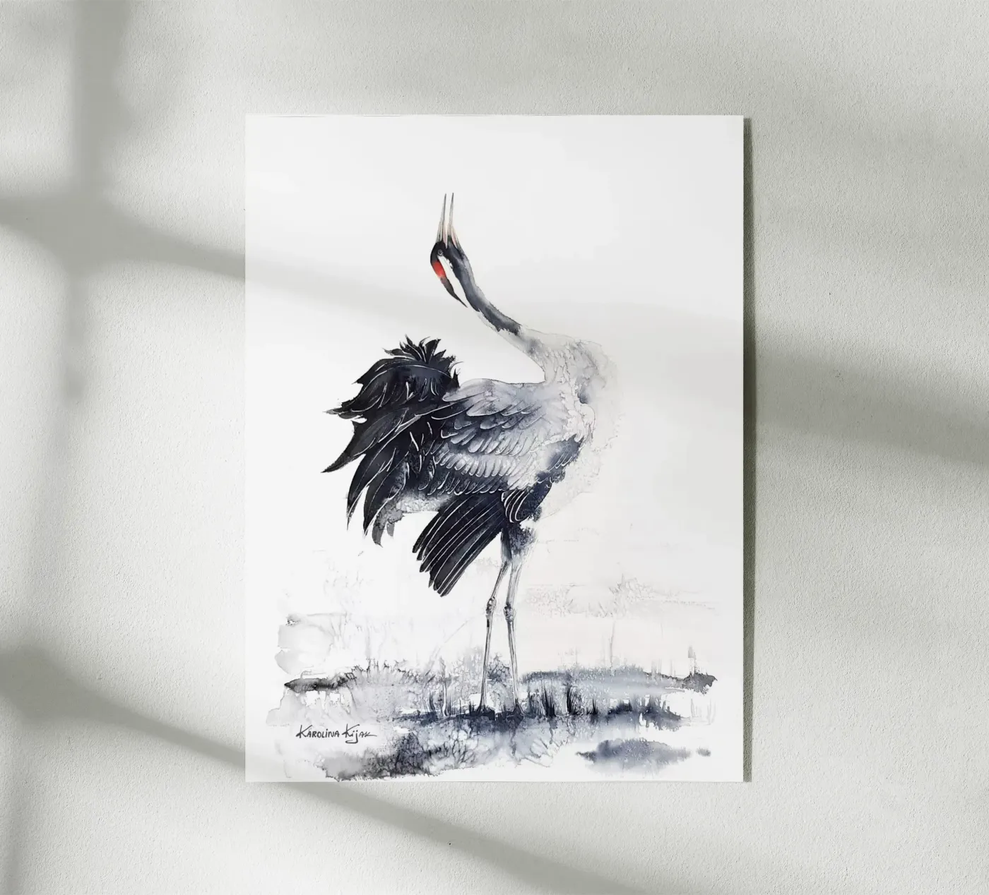Common crane plexiglass da Karolina Kijak