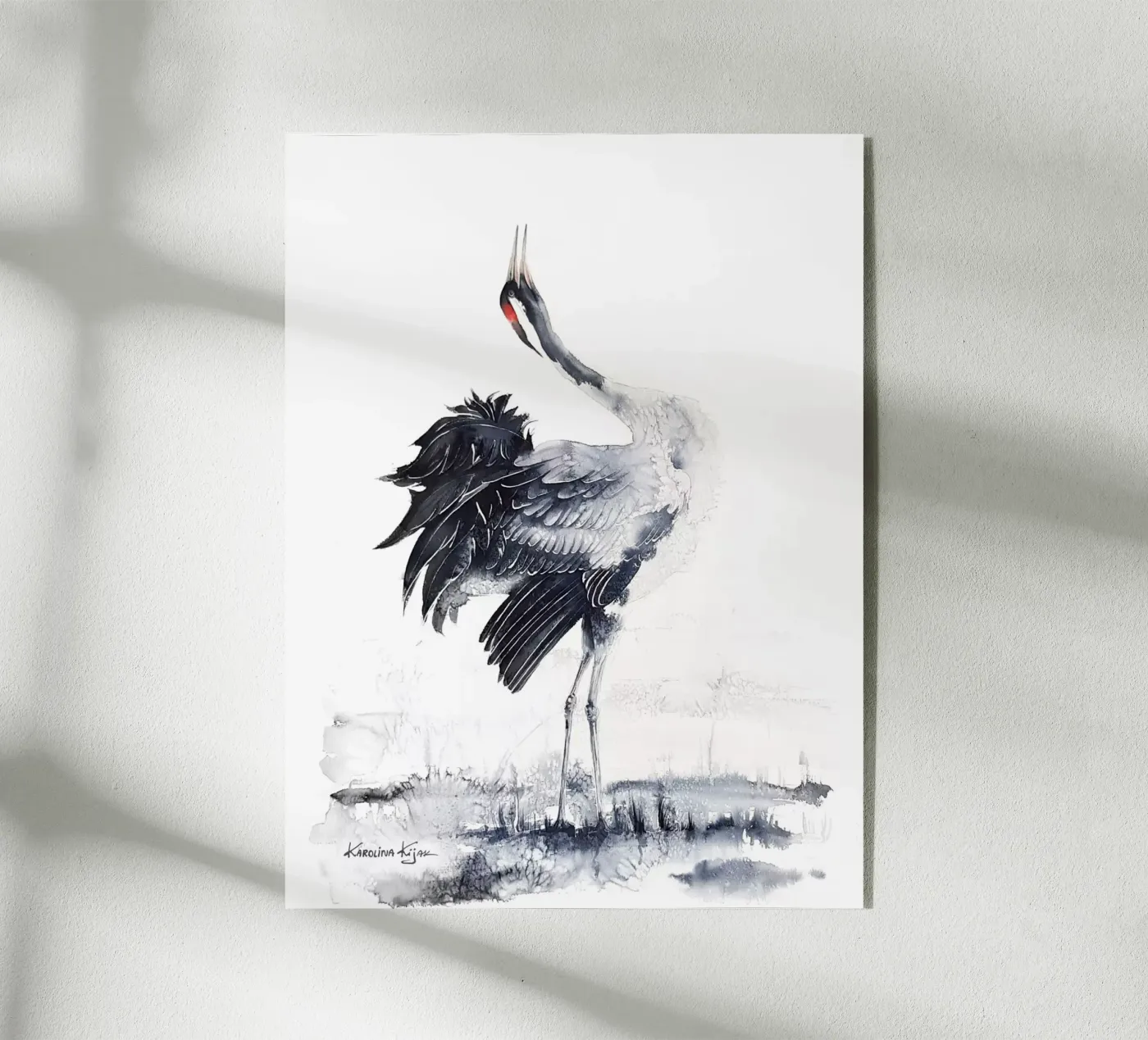 Common crane plexiglas de Karolina Kijak