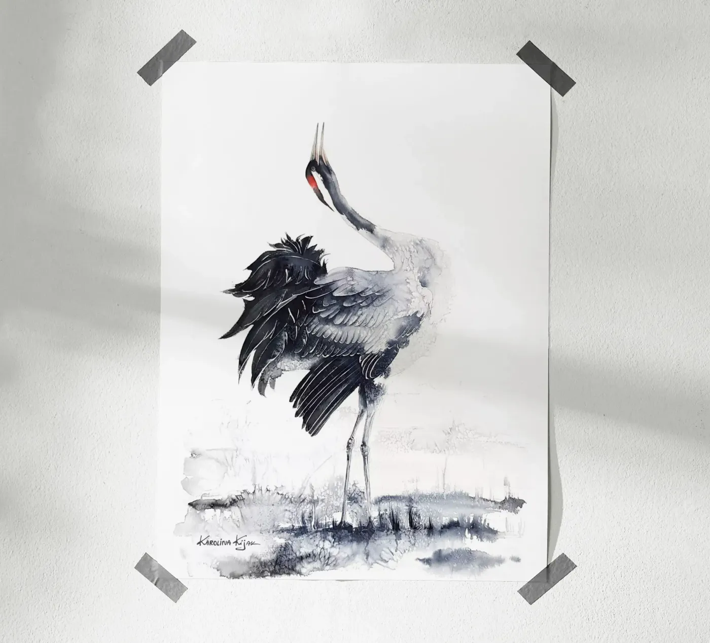 Common crane poster da Karolina Kijak