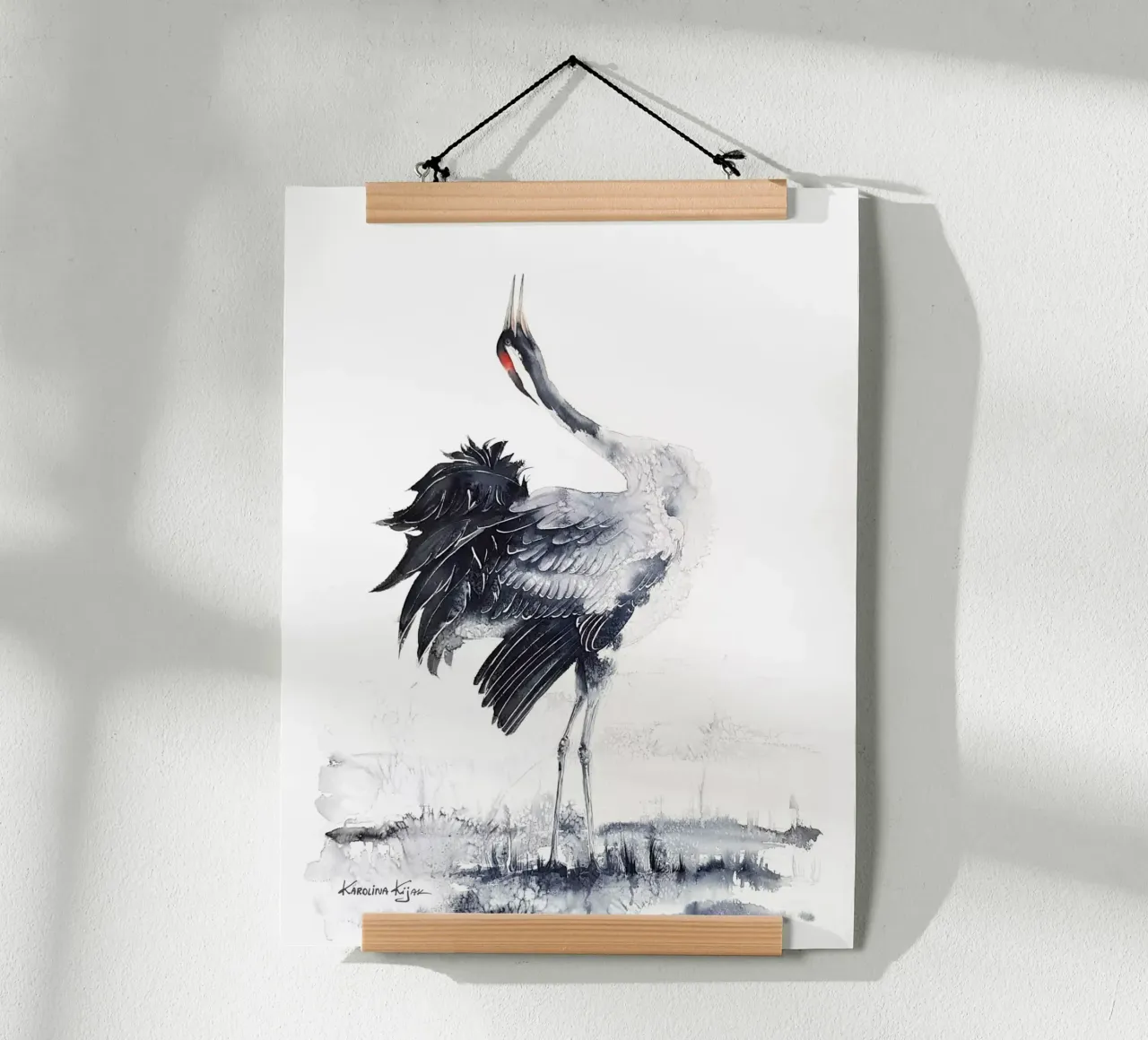 Common crane poster da Karolina Kijak