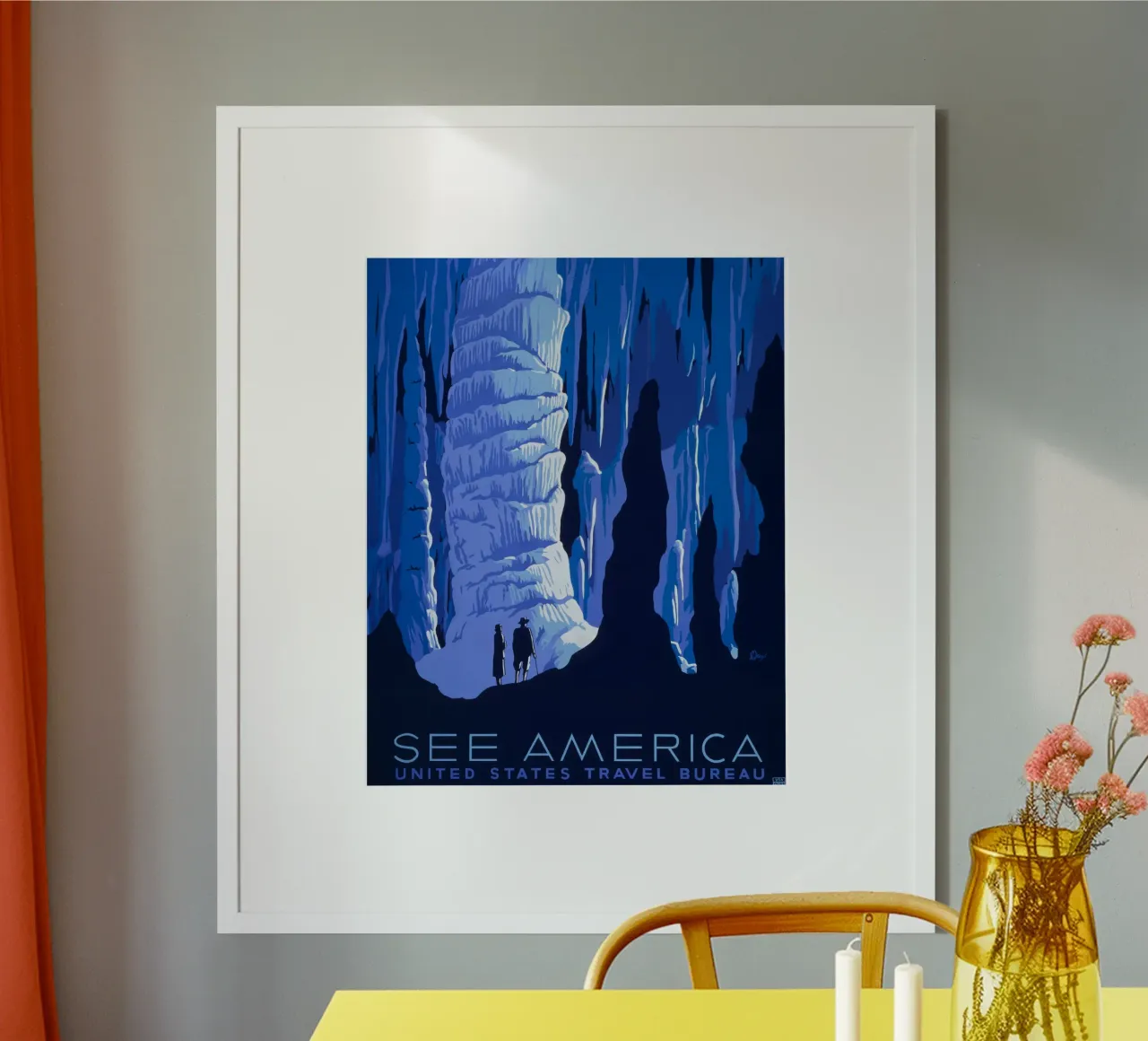 Vedere l'America Carlsbad Caverns WPA Poster Stampa d'arte poster da homdeco