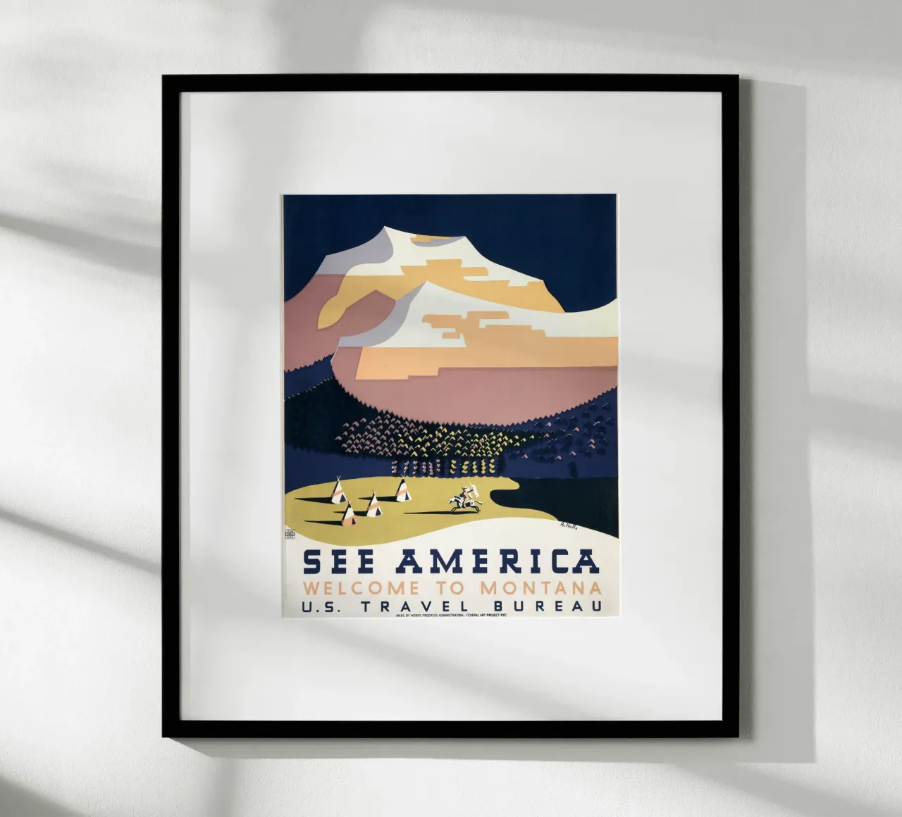 Vintage Montana WPA Poster Art Deco Art Print poster da homdeco