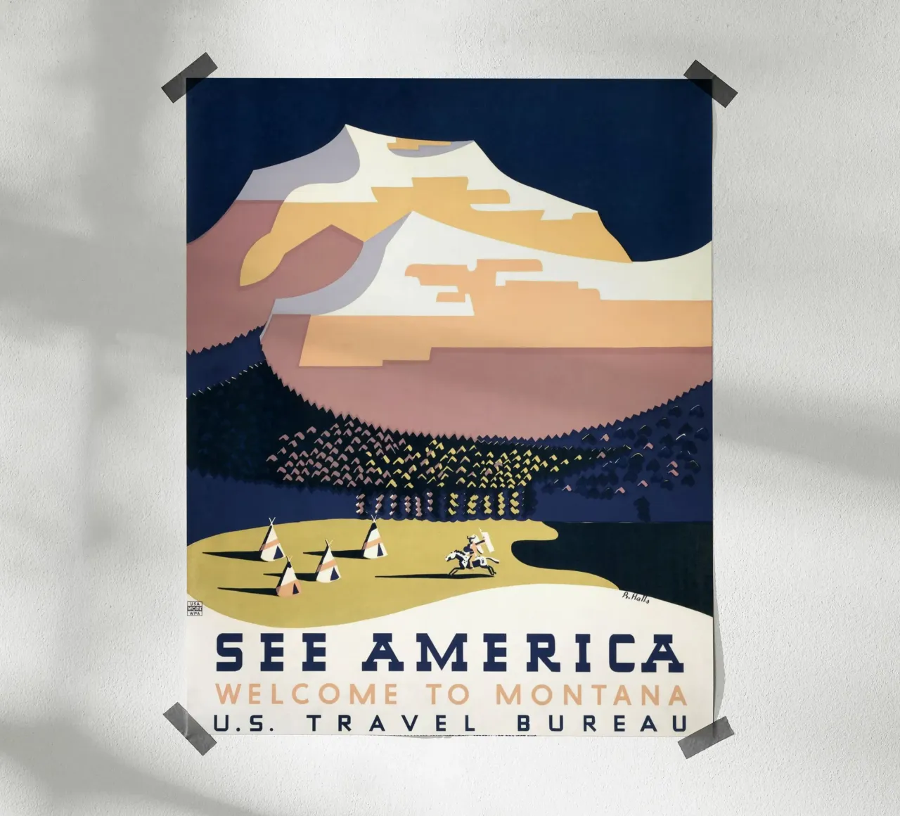 Vintage Montana WPA Poster Art Deco Art Print poster da homdeco