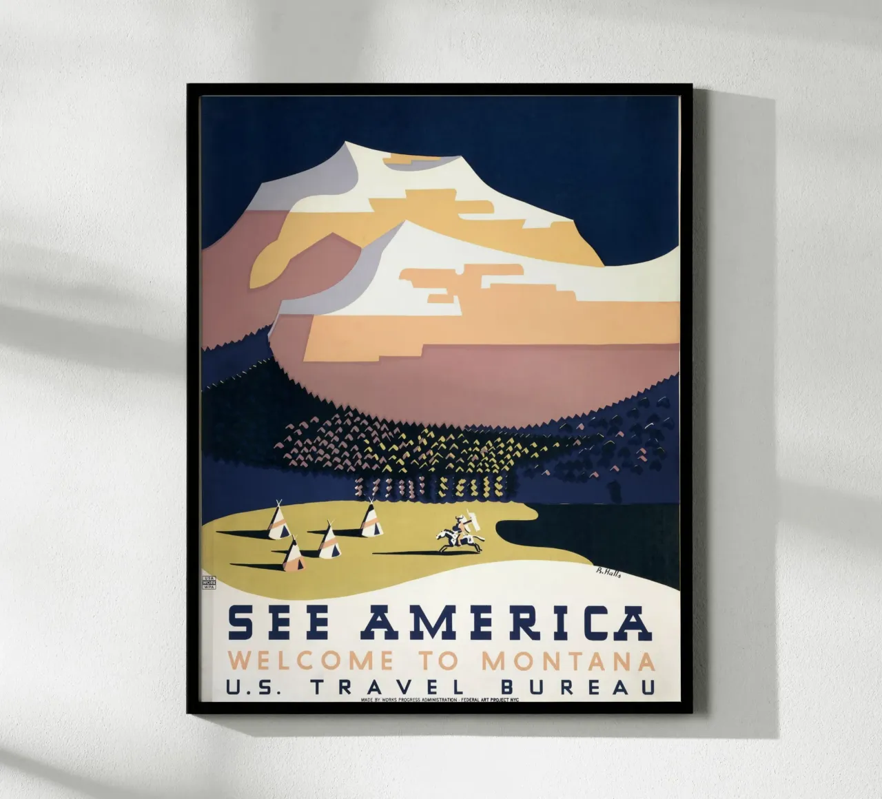 Vintage Montana WPA Poster Art Deco Art Print poster da homdeco
