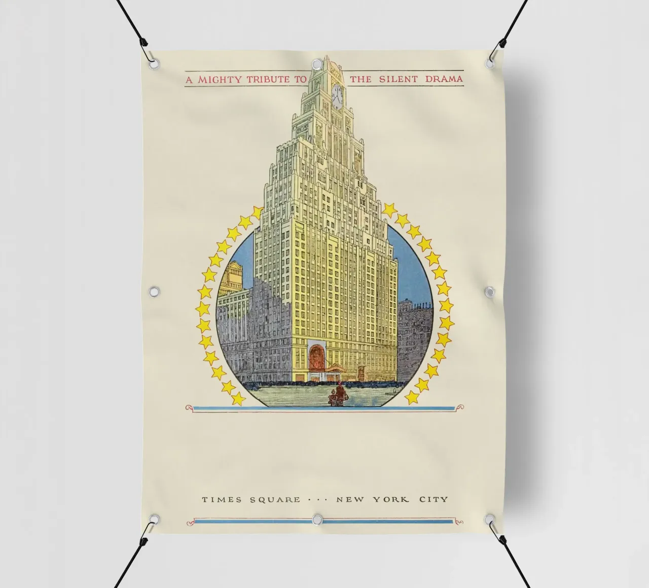 Poster di Times Square New York City Paramount Building telo in pvc da homdeco