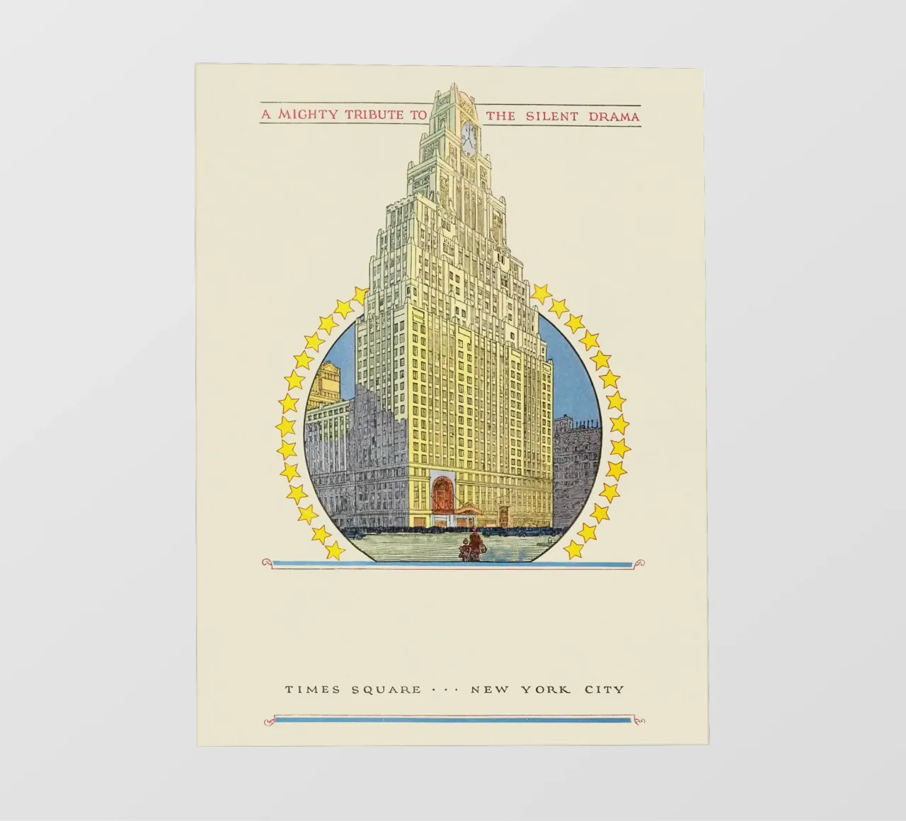 Poster di Times Square New York City Paramount Building telo in pvc da homdeco