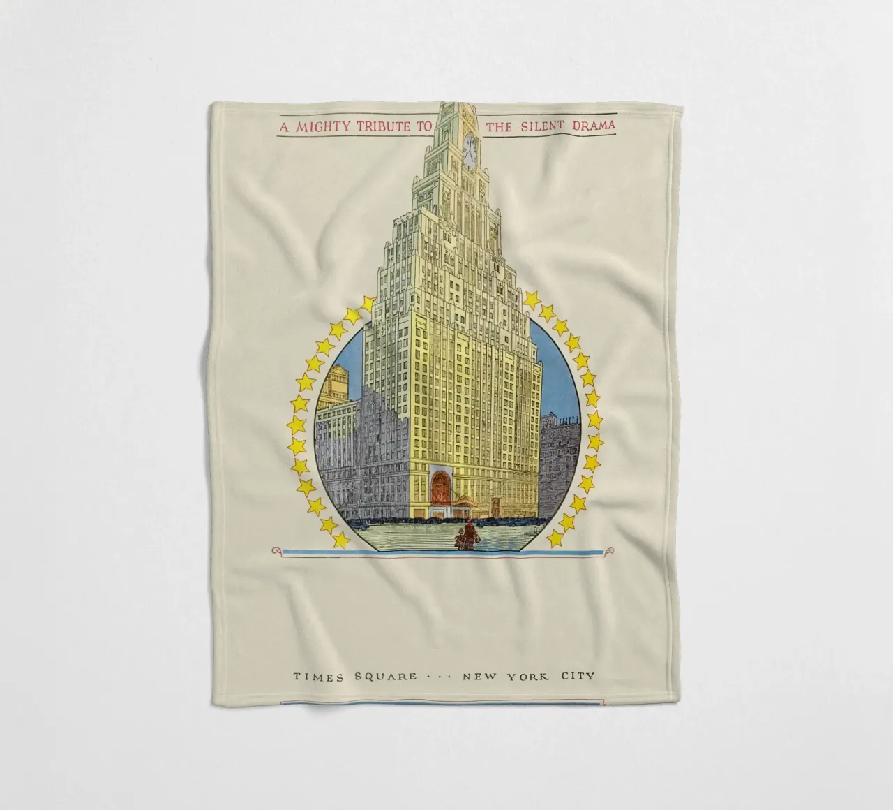 Poster di Times Square New York City Paramount Building coperta in pile da homdeco