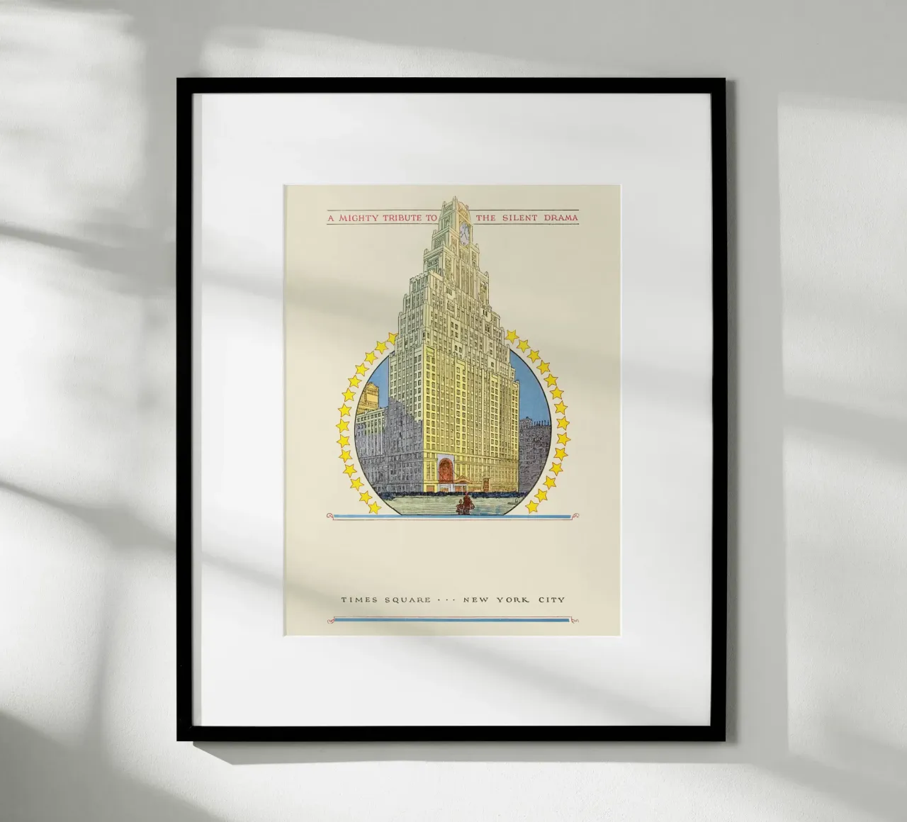 Poster di Times Square New York City Paramount Building carta hahnemühle da homdeco