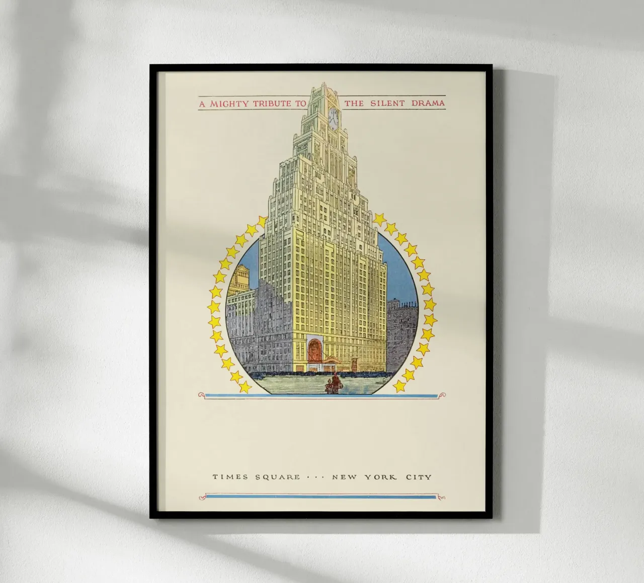 Poster di Times Square New York City Paramount Building carta hahnemühle da homdeco