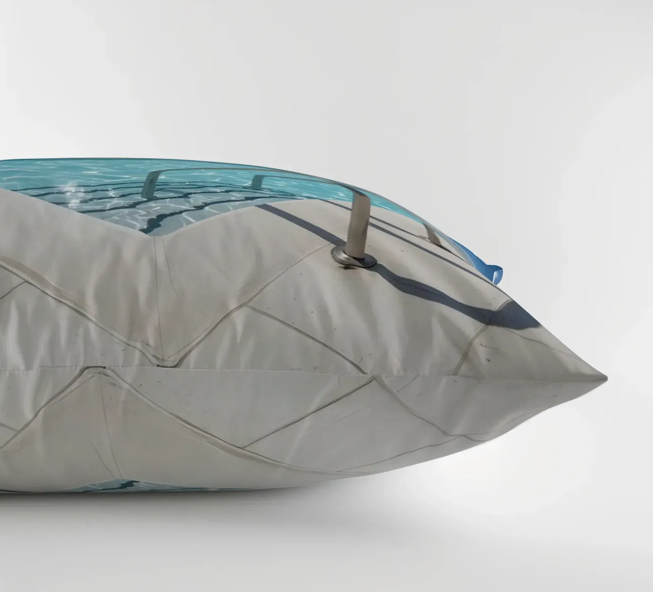 Piscina sul tetto con scala di accesso e cielo blu cuscino da DesignDoodle