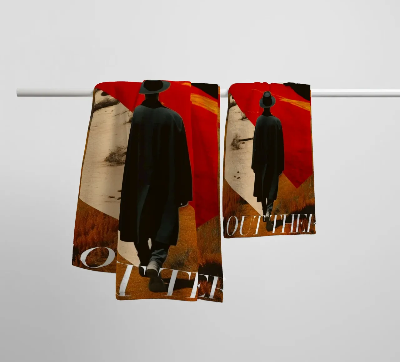 Adventure Is Out There Minimalist Retro Poster towel by homdeco