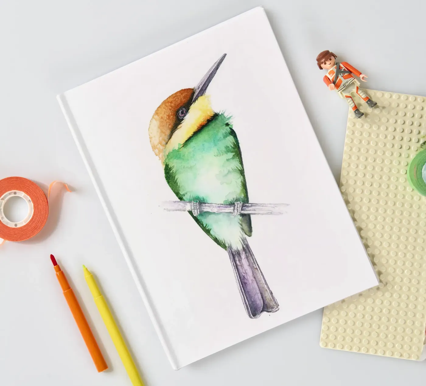 Bee-eater bird notebook by Karolina Kijak