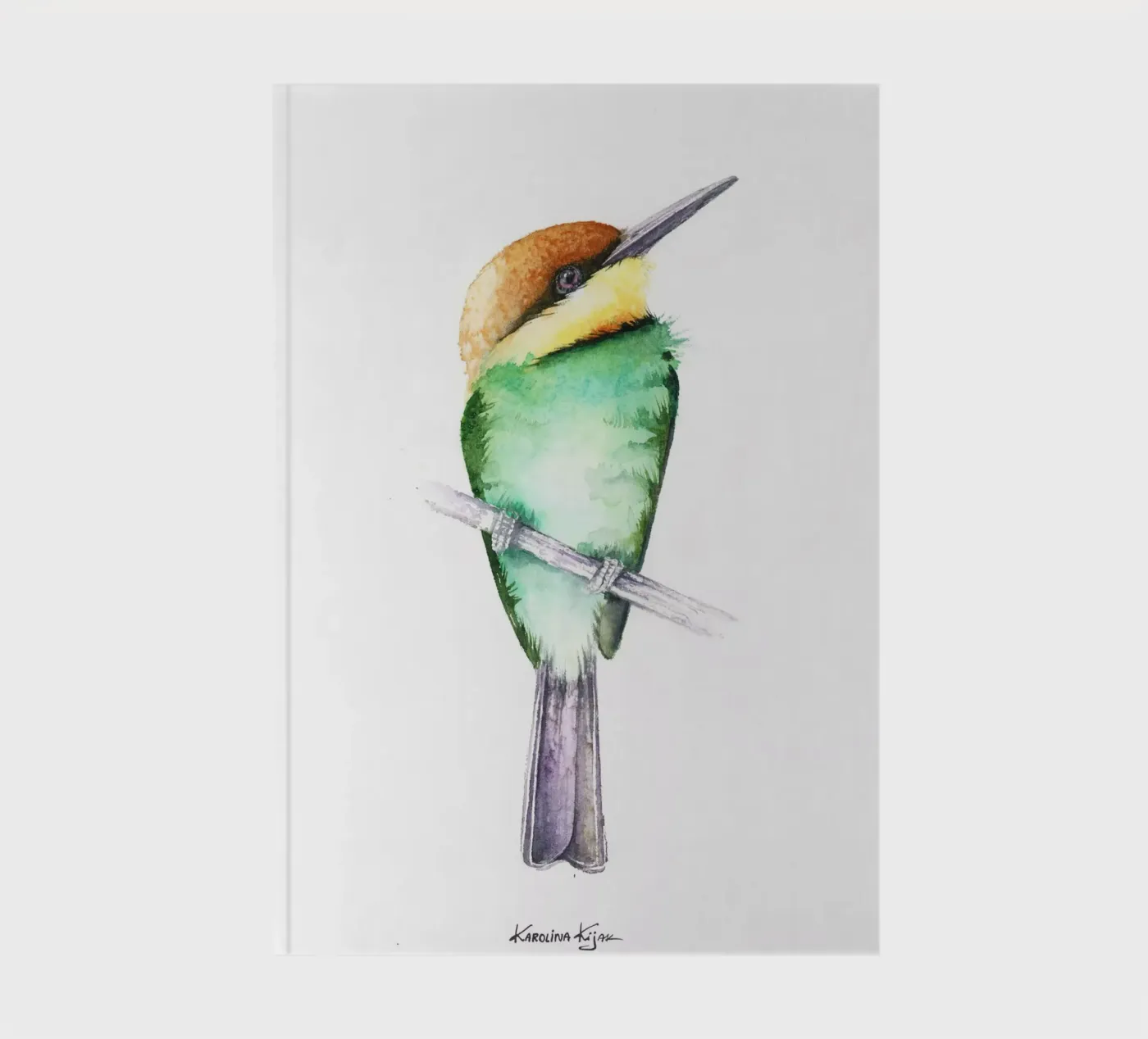 Bee-eater bird notebook by Karolina Kijak